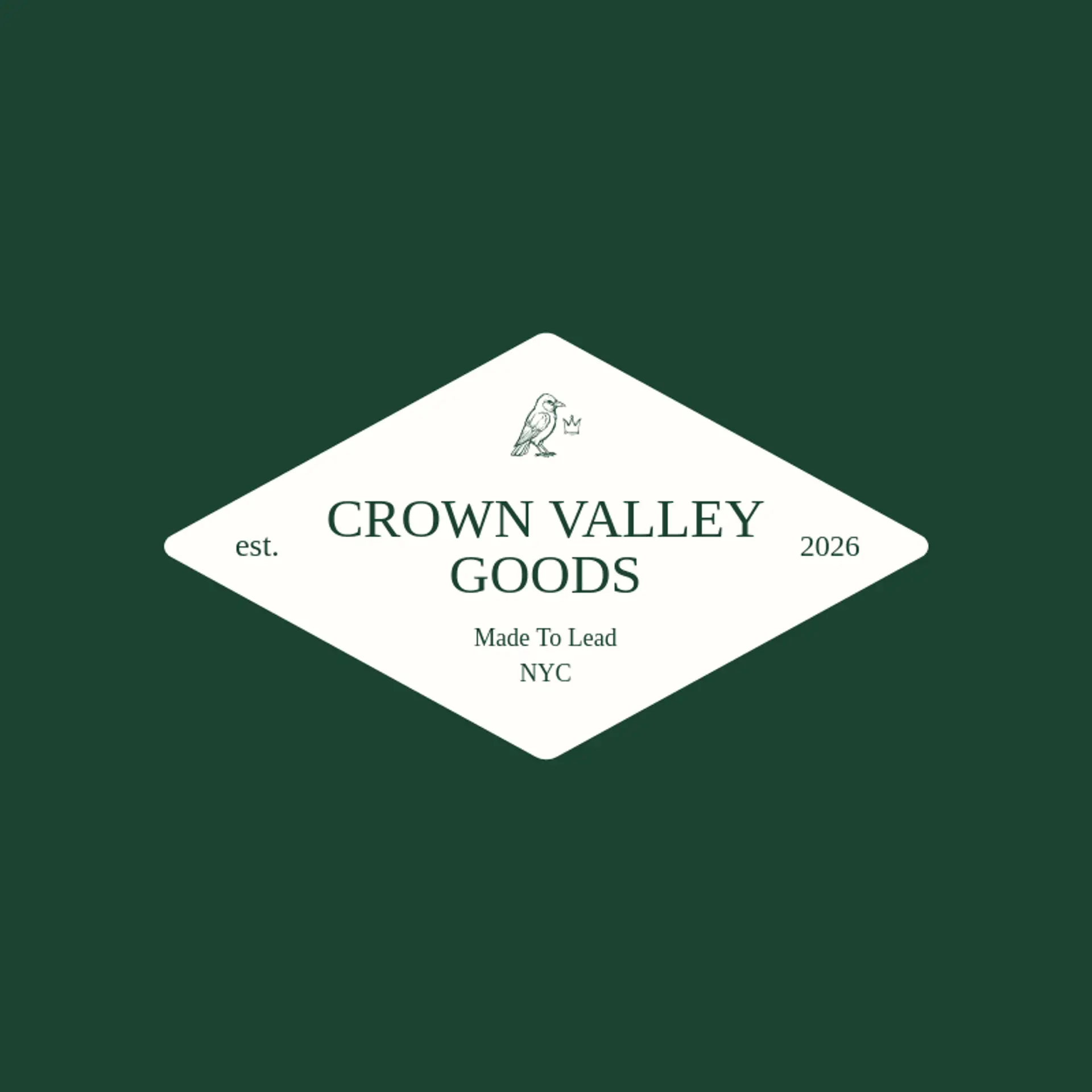 Crown Valley Goods logo for crow