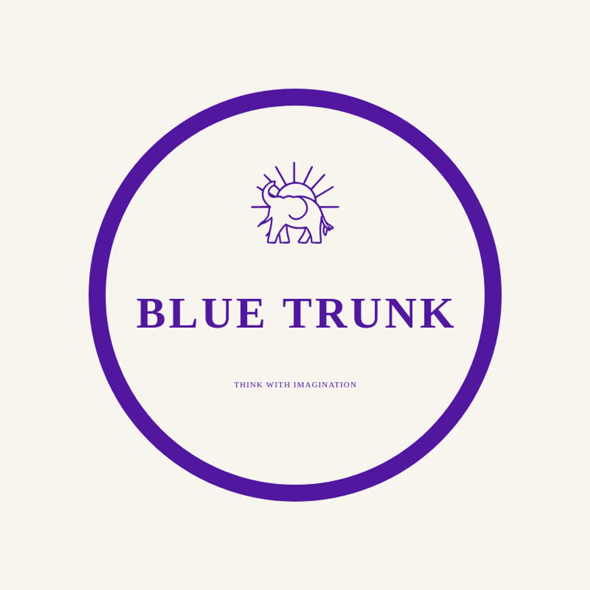 Blue Trunk logo for elephant