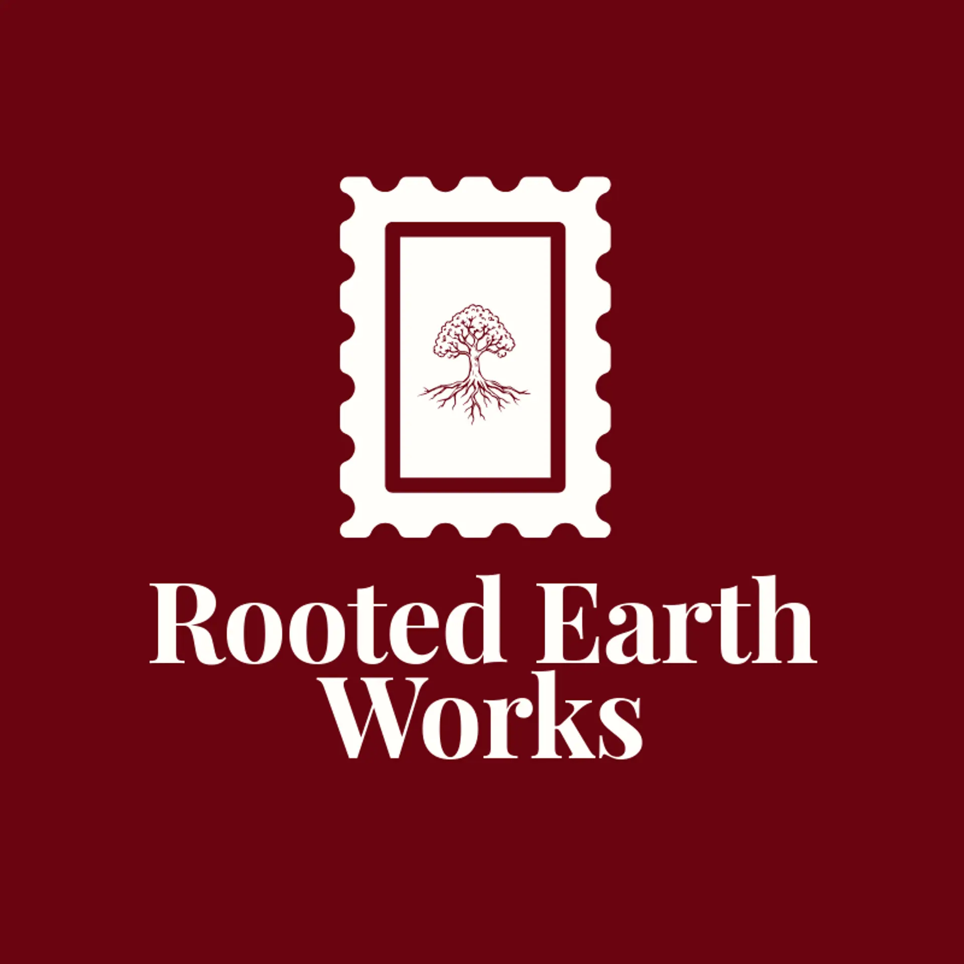 Rooted Earth Works logo for roots