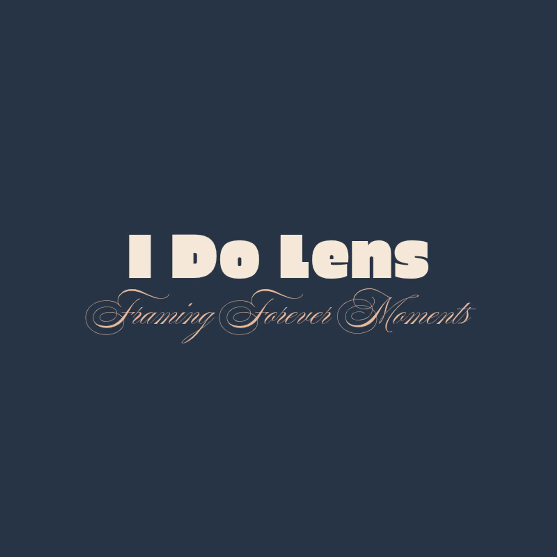 I Do Lens logo for wedding photographer