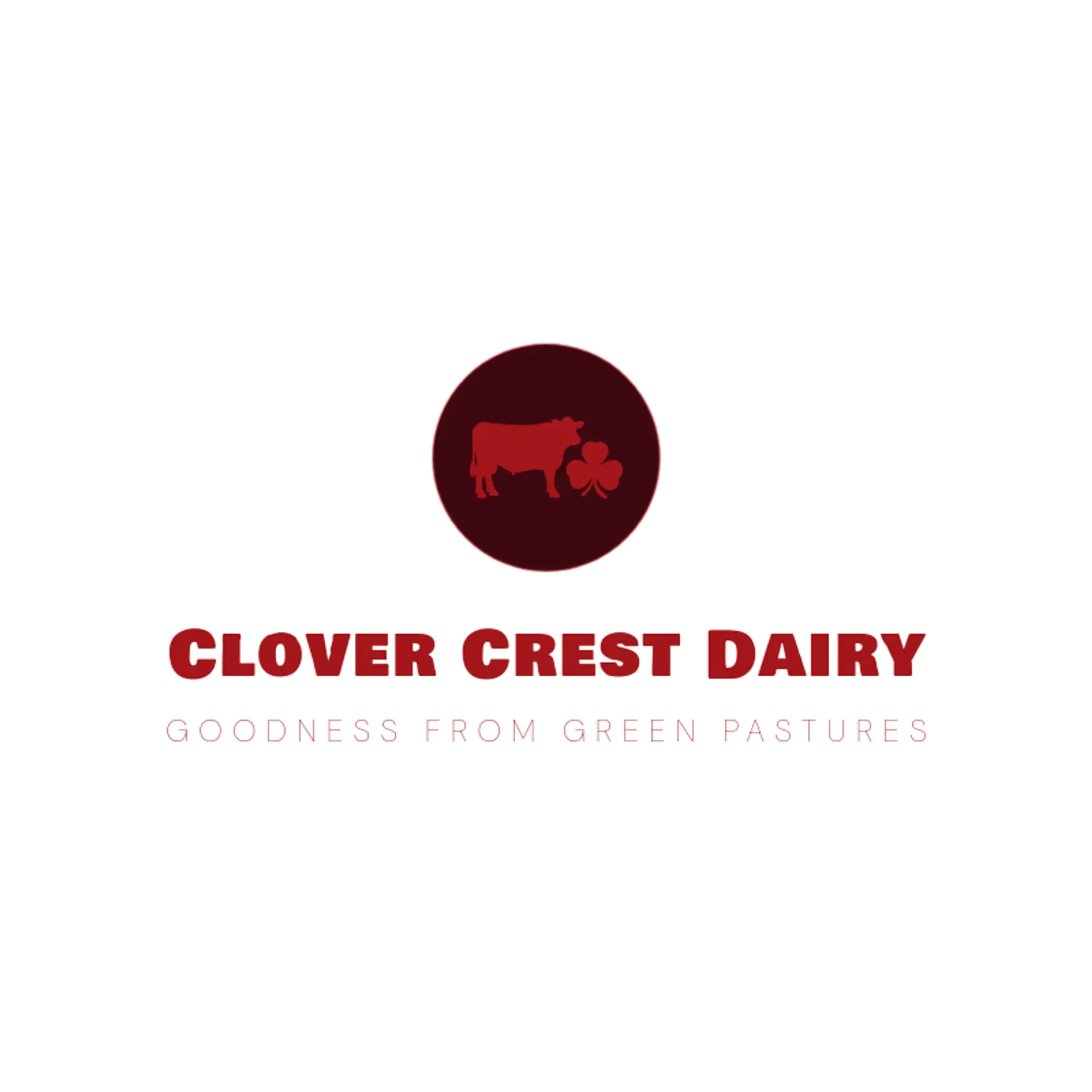 Clover Crest Dairy logo for dairy farm
