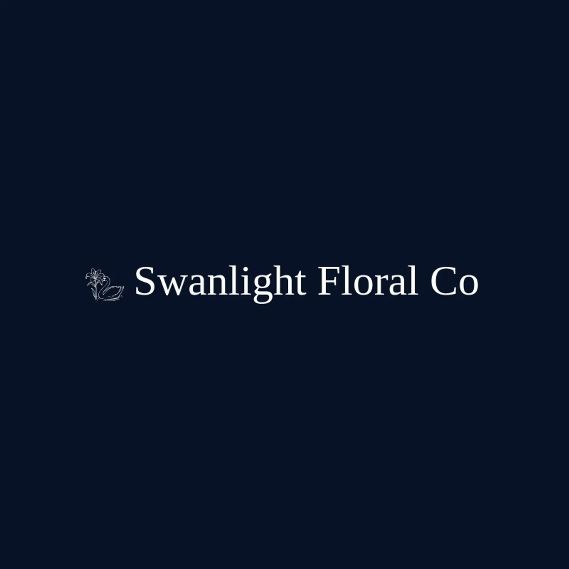 Swanlight Floral Co logo for swan