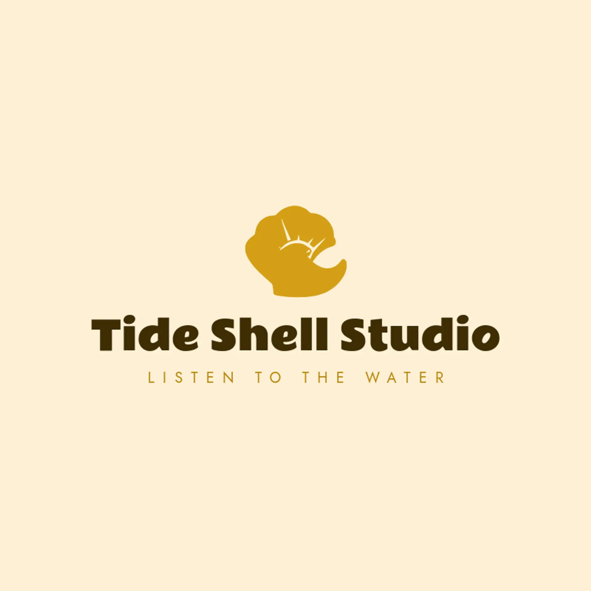 Tide Shell Studio logo for wave
