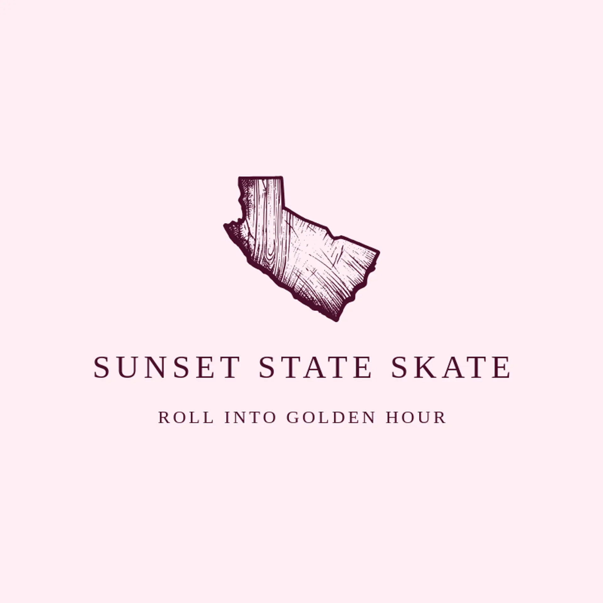 Sunset State Skate logo for california