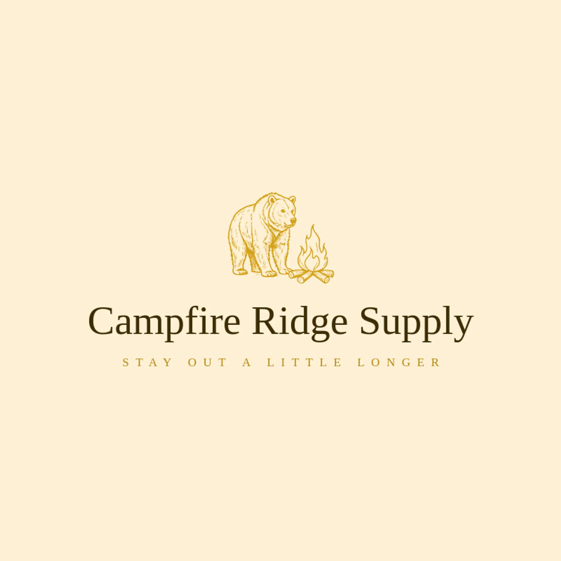 Campfire Ridge Supply logo for grizzly bear