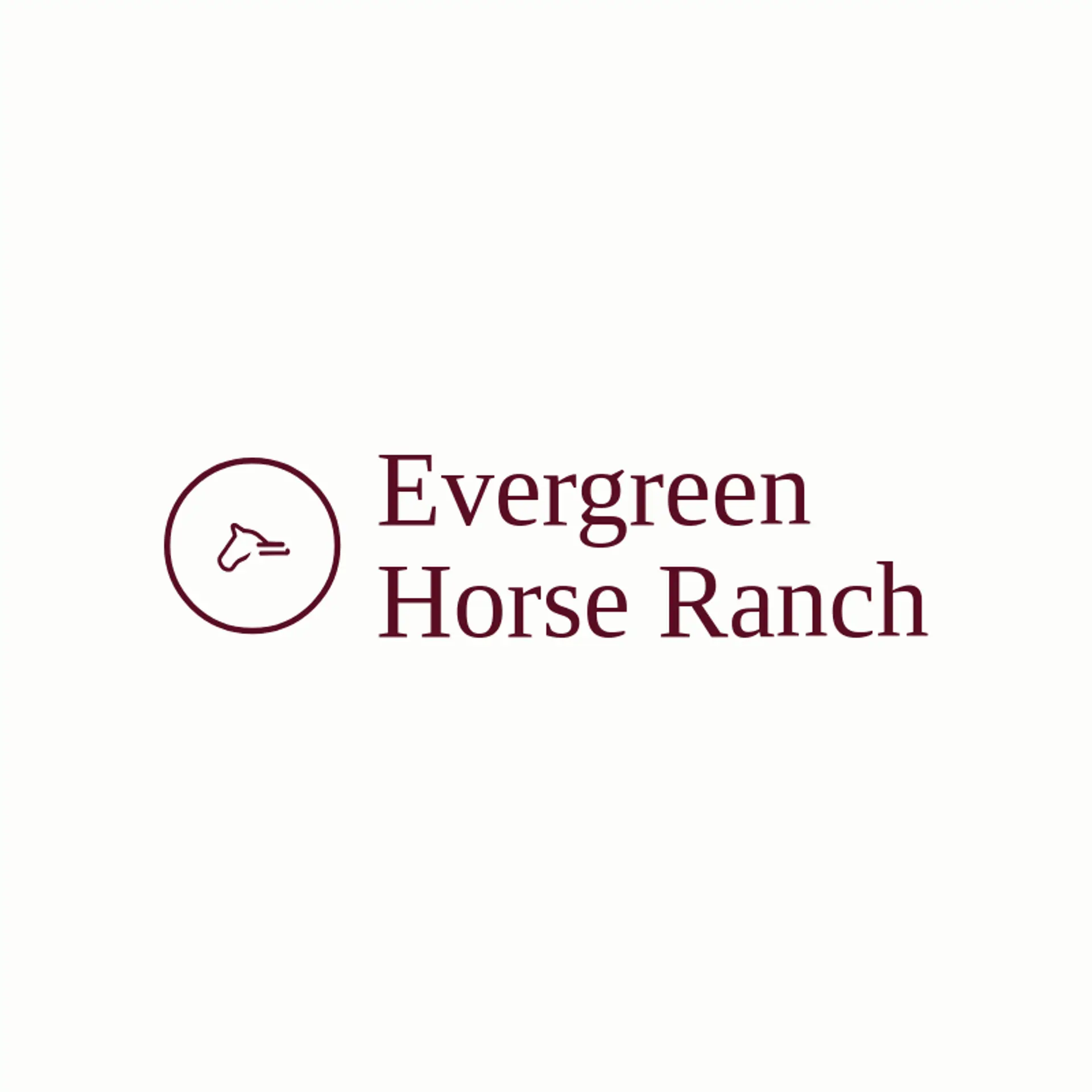 Evergreen Horse Ranch logo for horse head