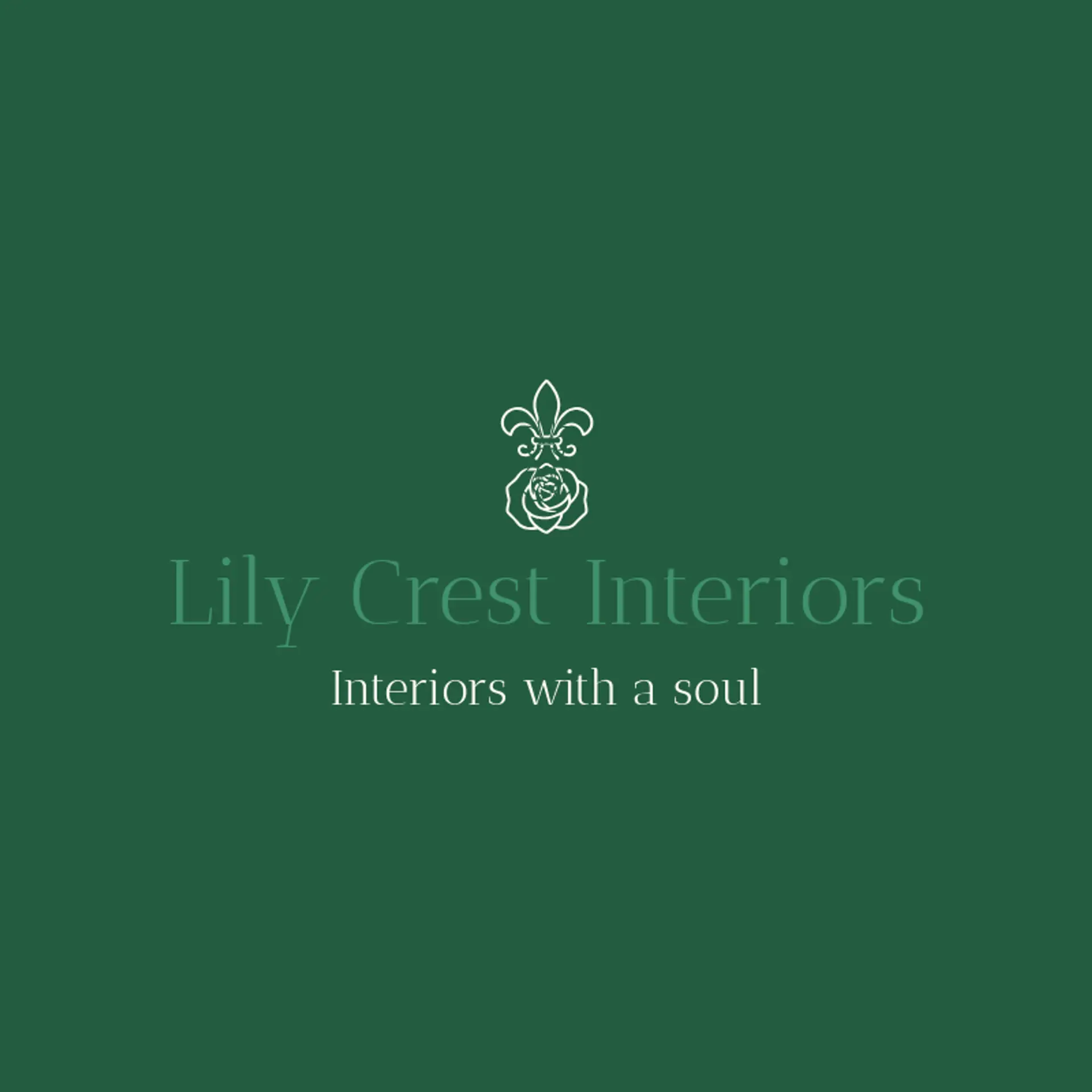 Lily Crest Interiors logo for fleur de lis