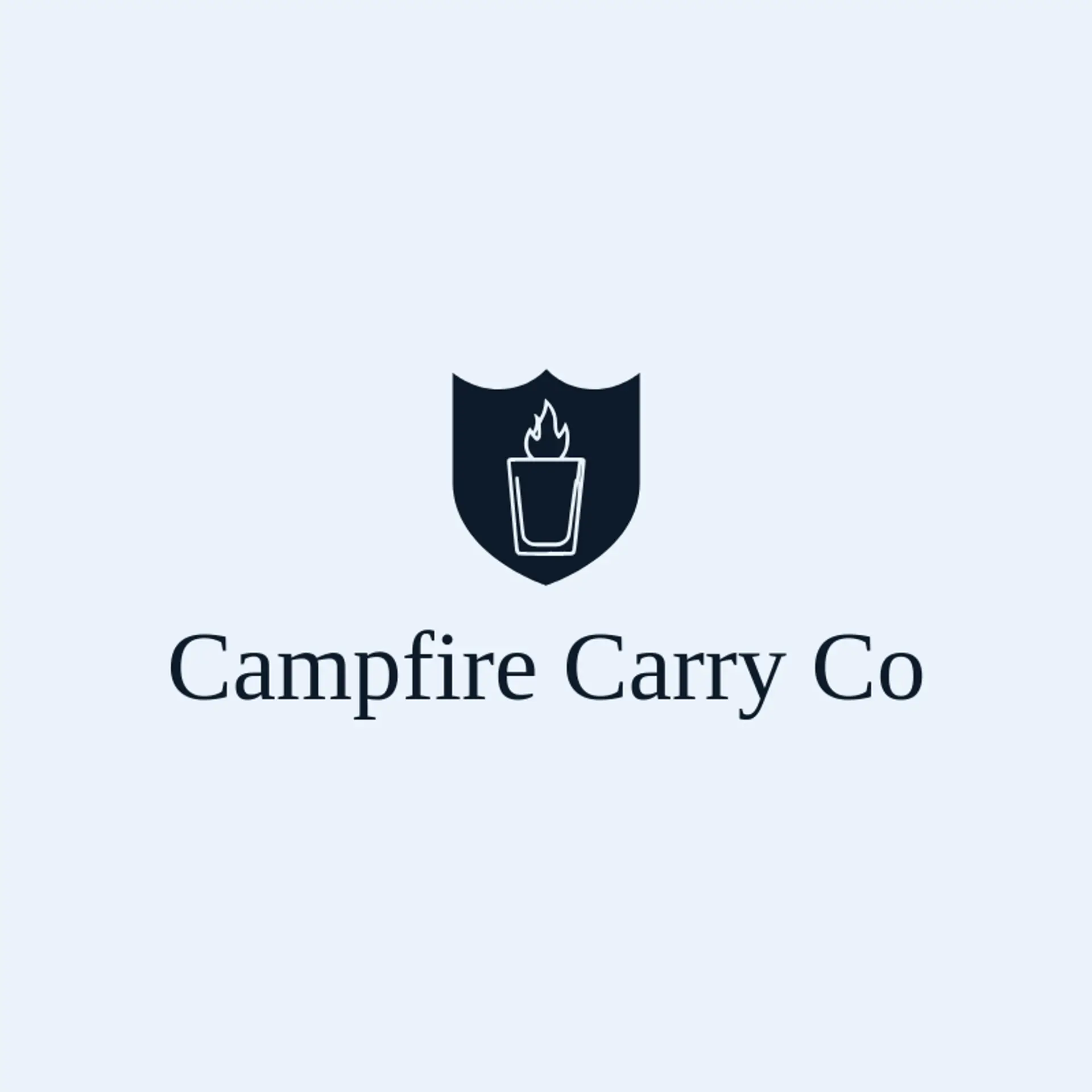 Campfire Carry Co logo for tumbler