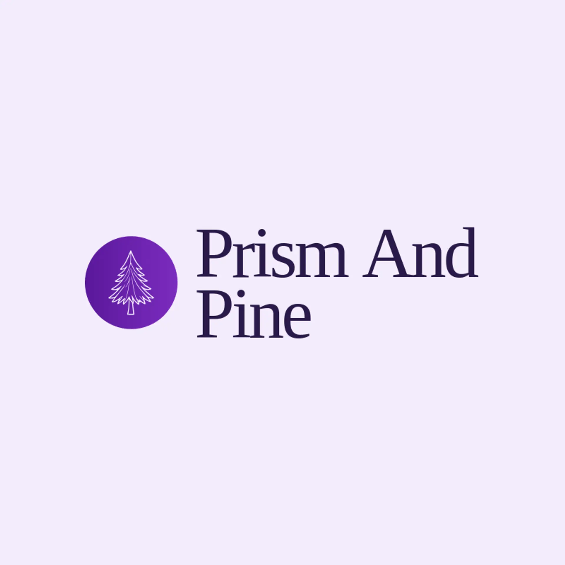 Prism and Pine logo for stained glass