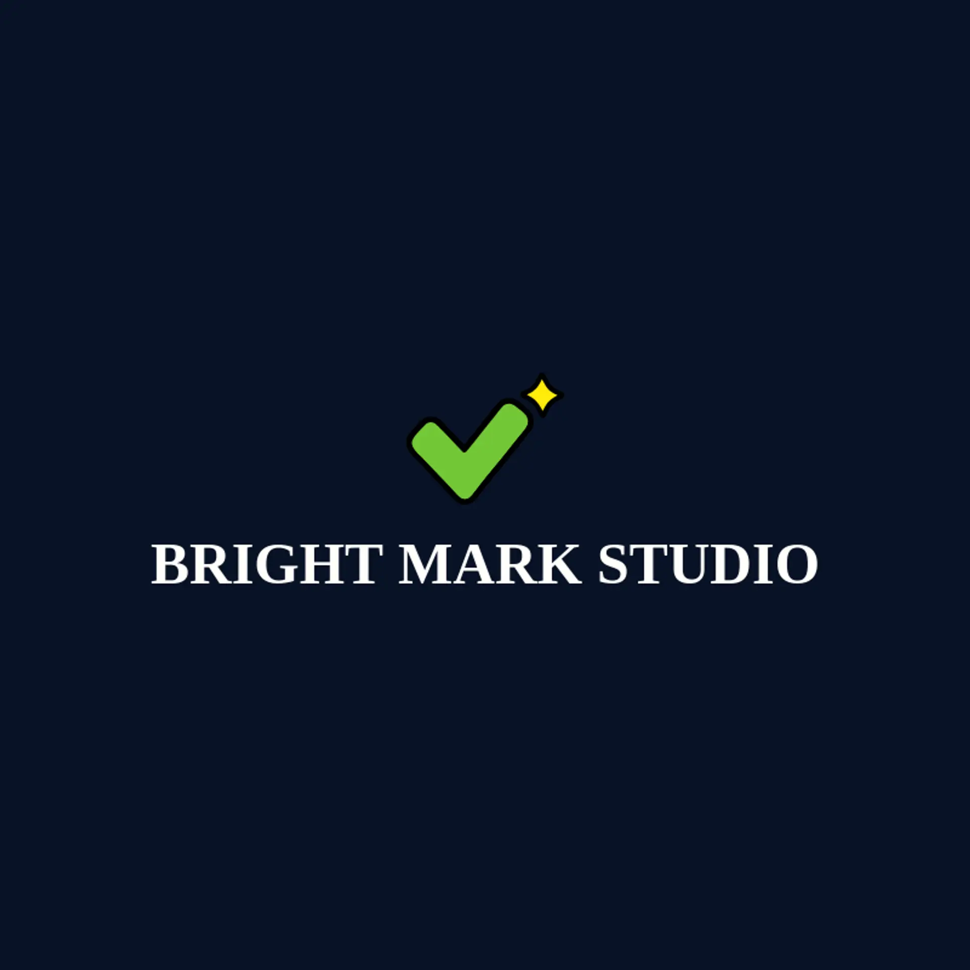 Bright Mark Studio logo for check mark