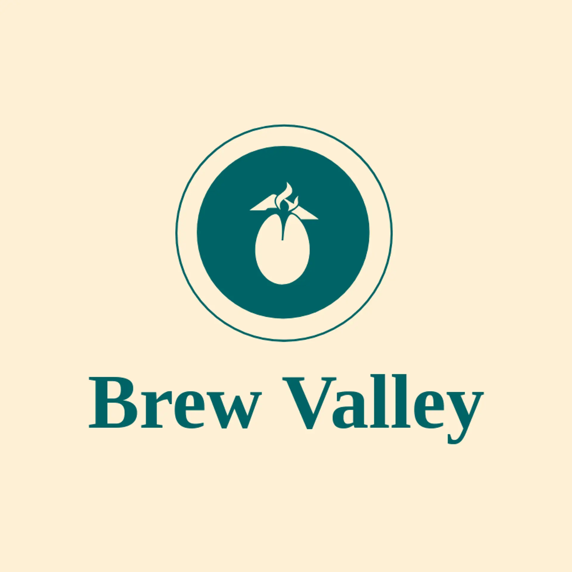 Brew Valley logo for coffee bean