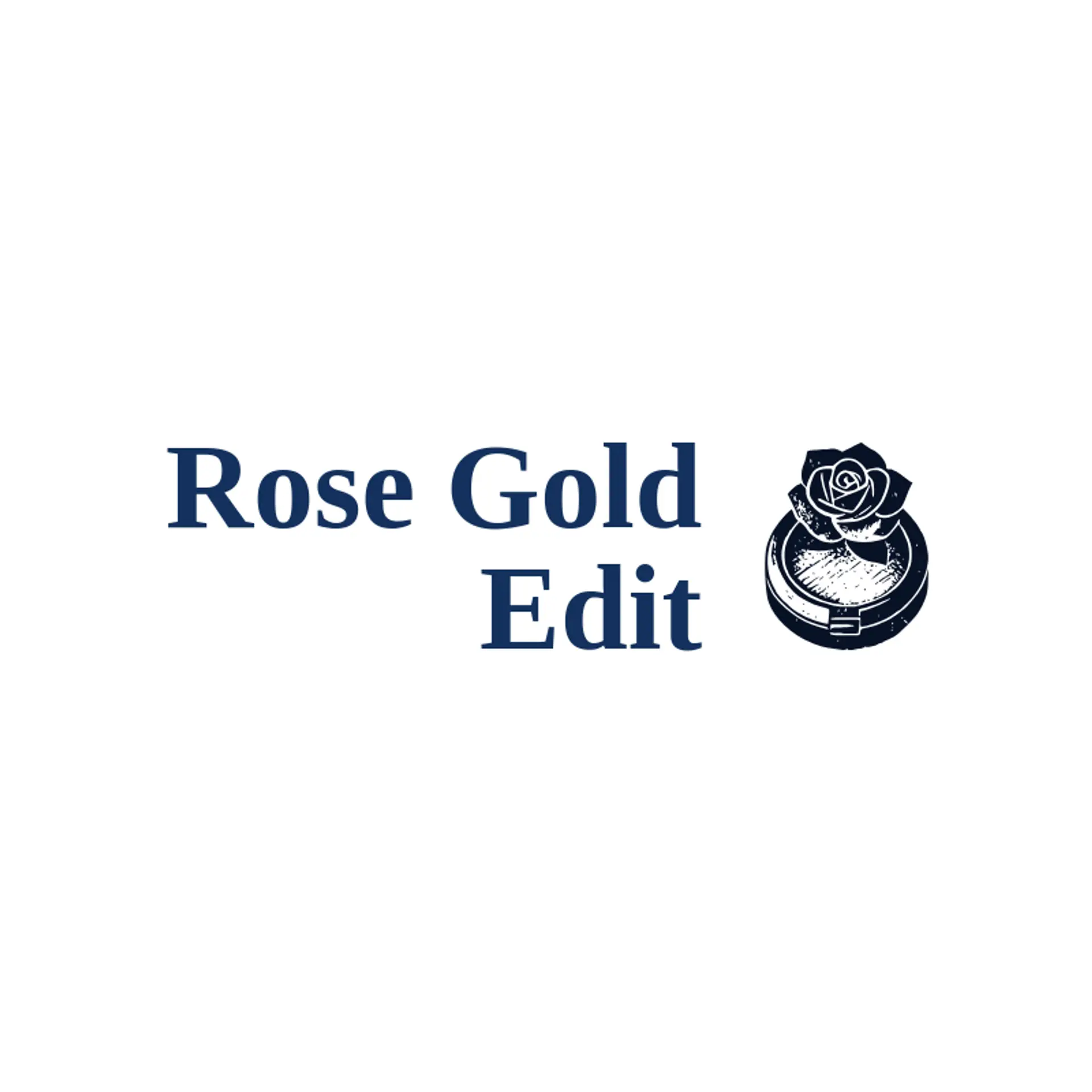 Rose Gold Edit logo for cosmetics