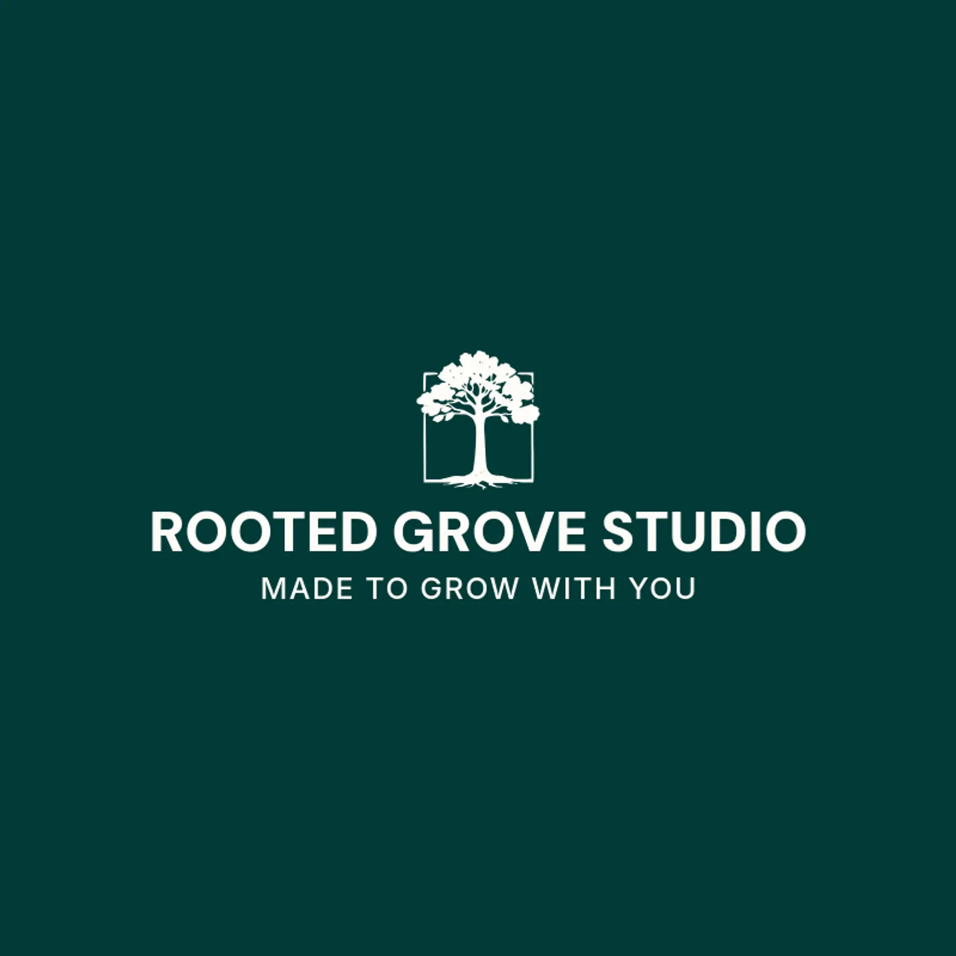 Rooted Grove Studio logo for roots