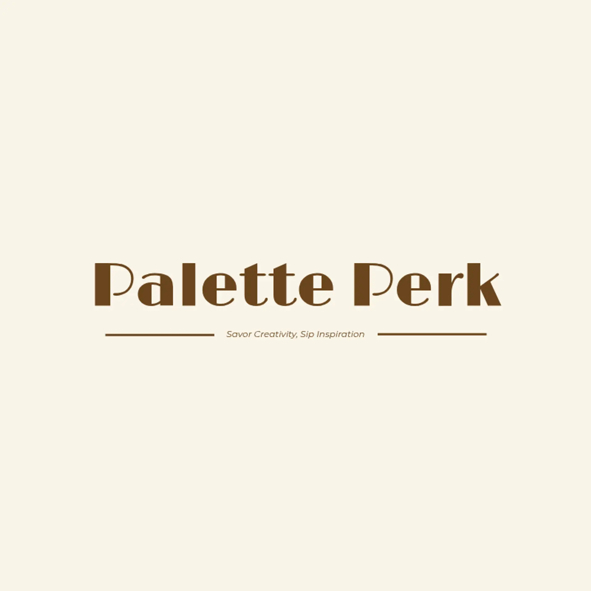 Palette Perk logo for creative cafe