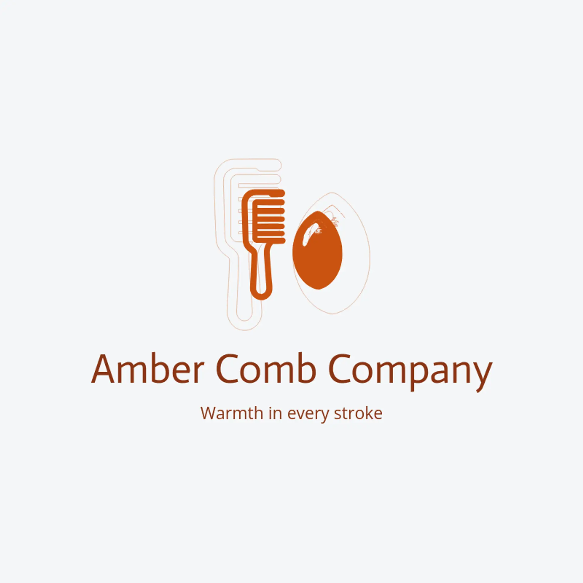 Amber Comb Company logo for men salon