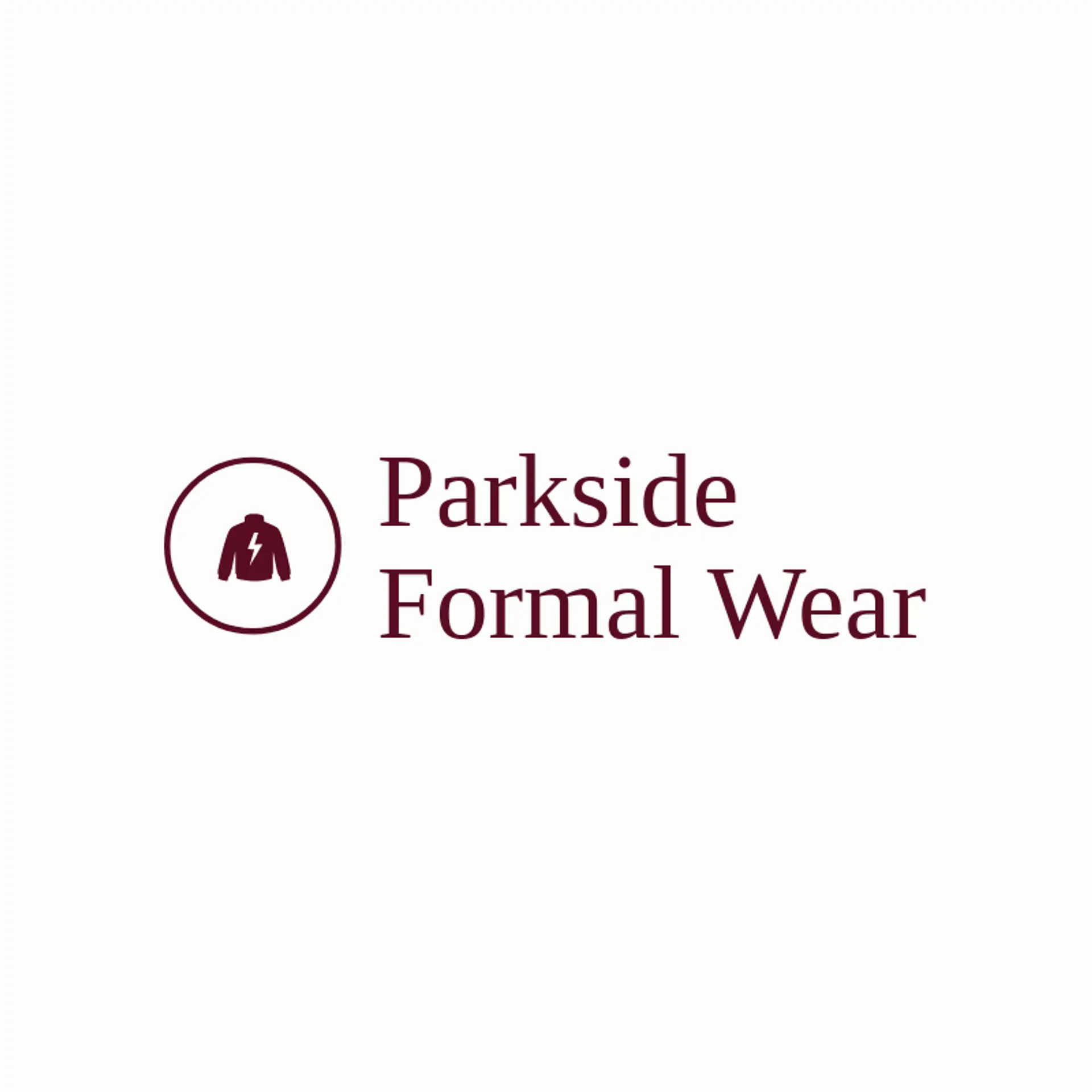 Parkside Formal Wear logo for mens fashion