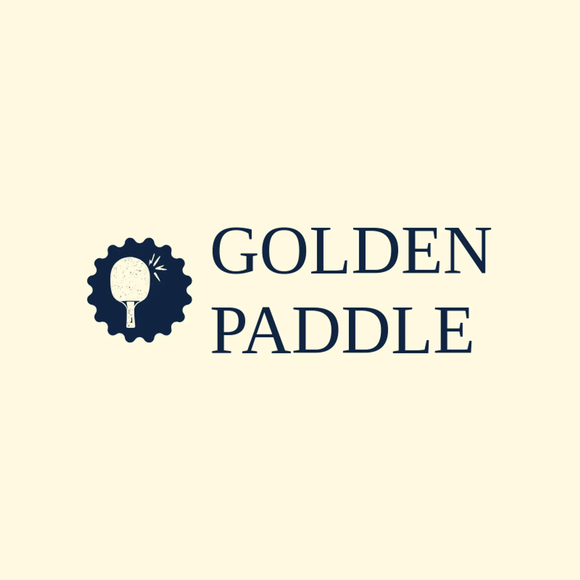 Golden Paddle logo for ping pong