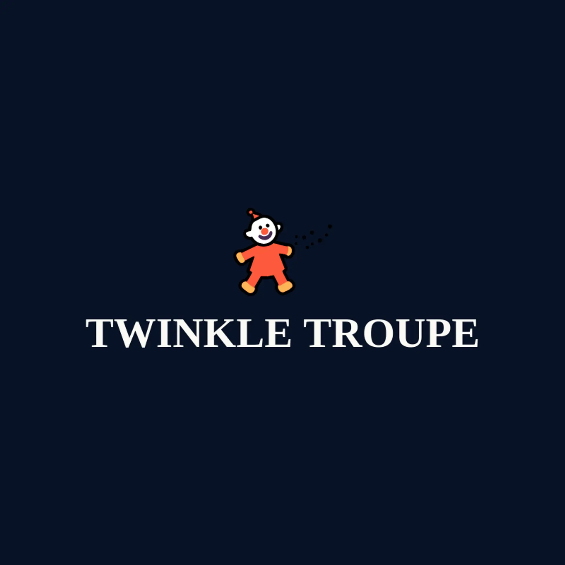Twinkle Troupe logo for clown