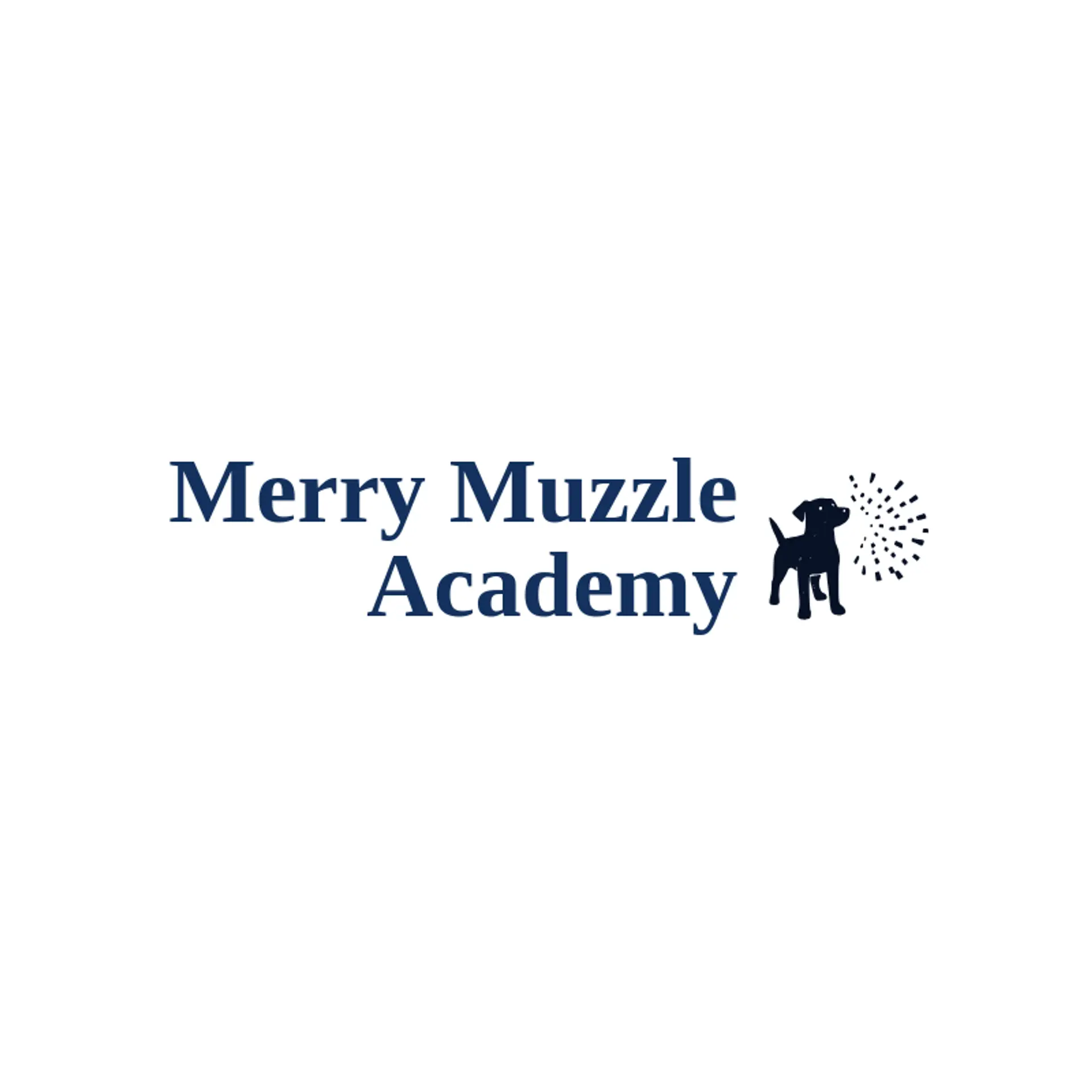 Merry Muzzle Academy logo for dog training