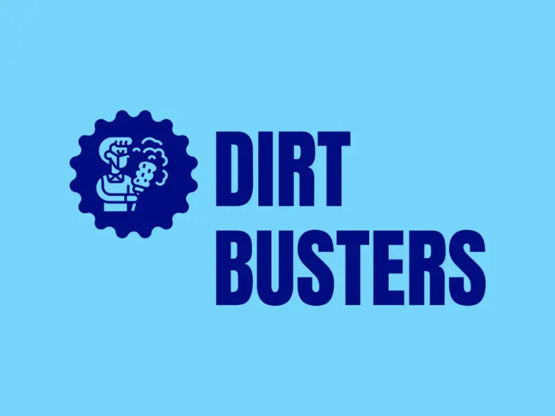 dirt busters cleaning business logo 