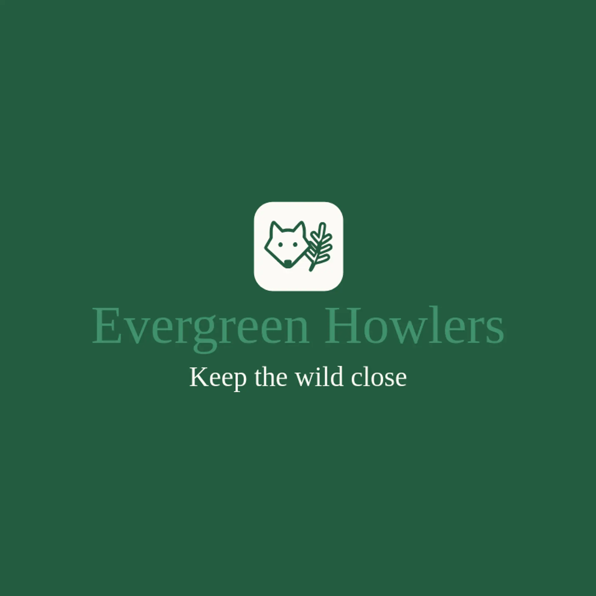 Evergreen Howlers logo for wolf head