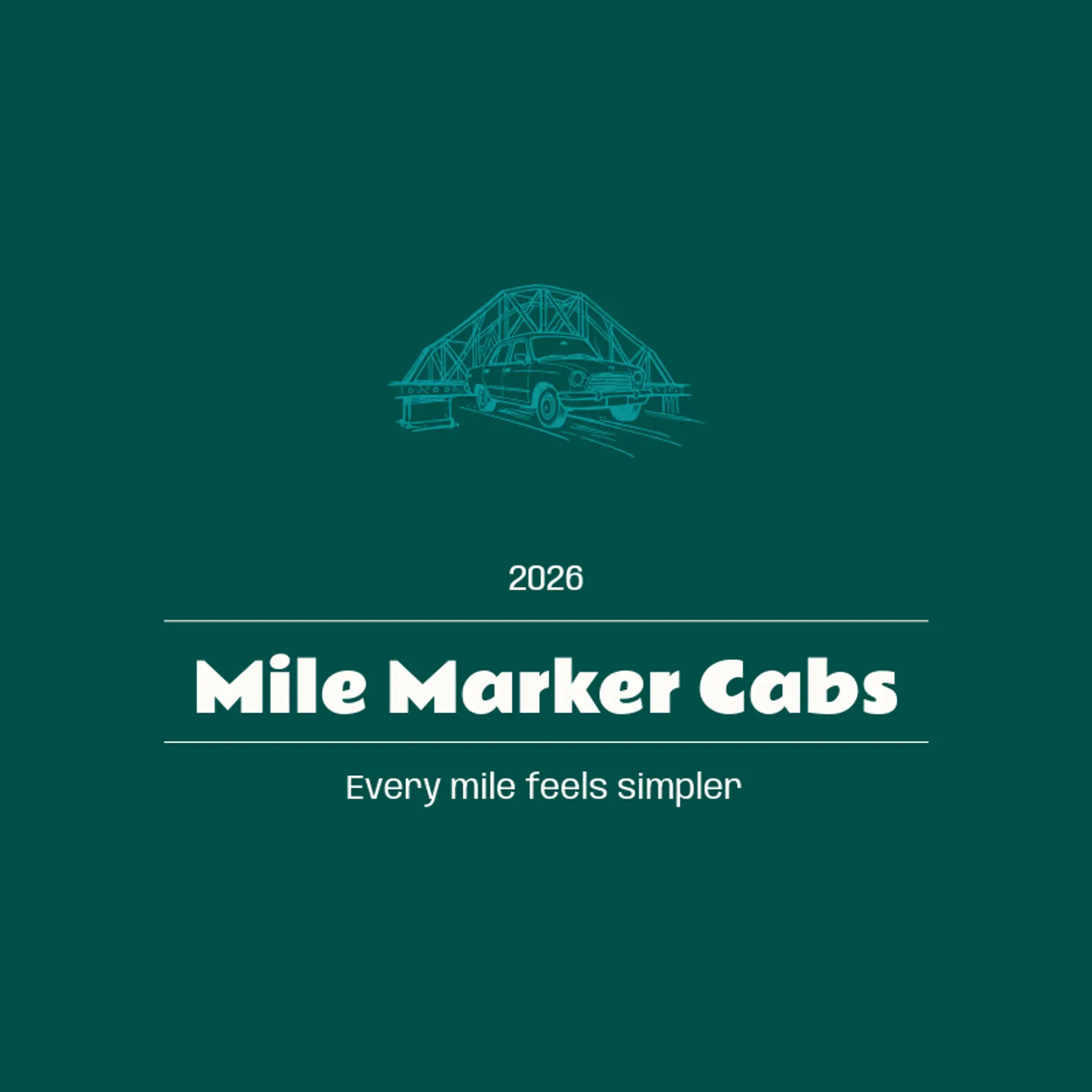 Mile Marker Cabs logo for taxi