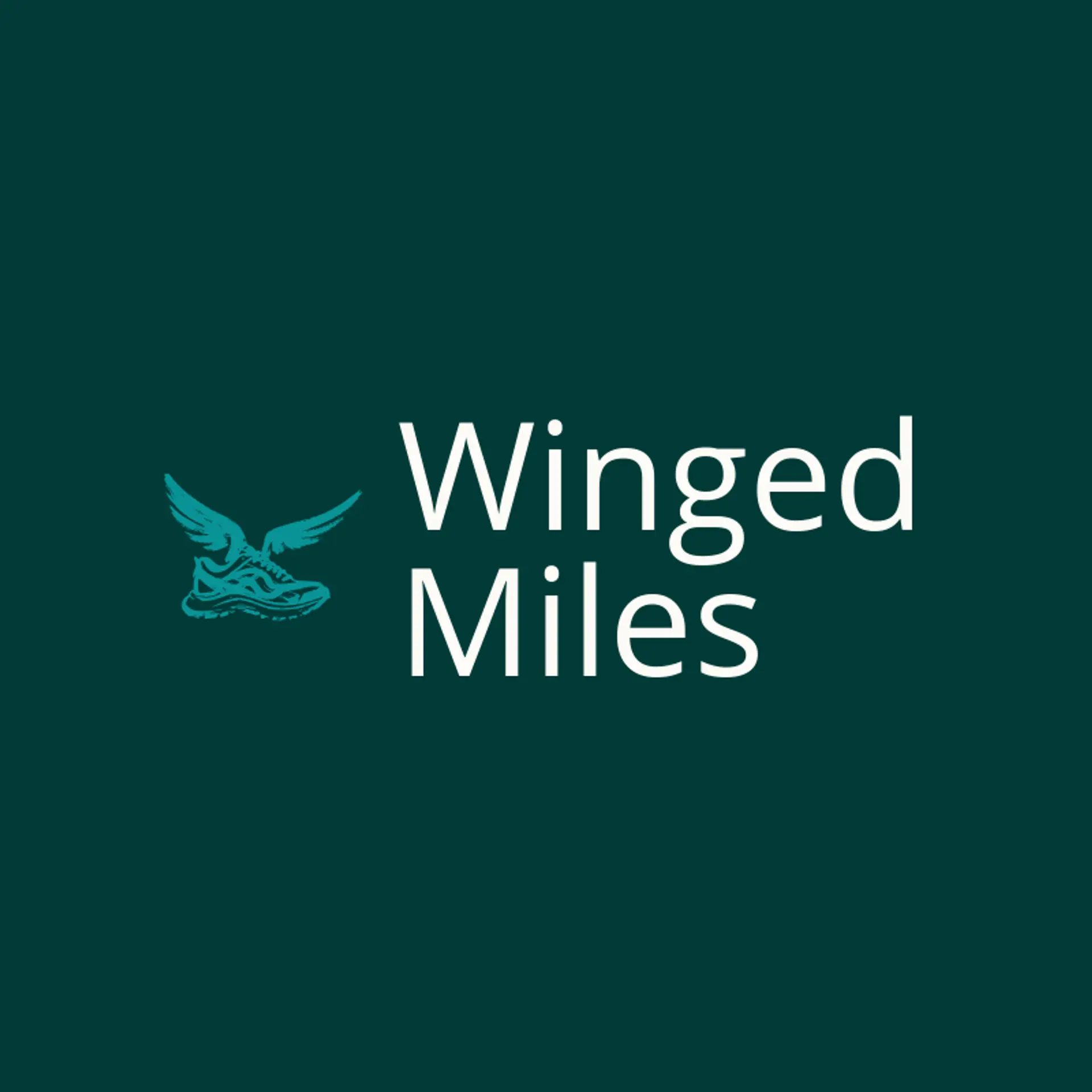 Winged Miles logo for running