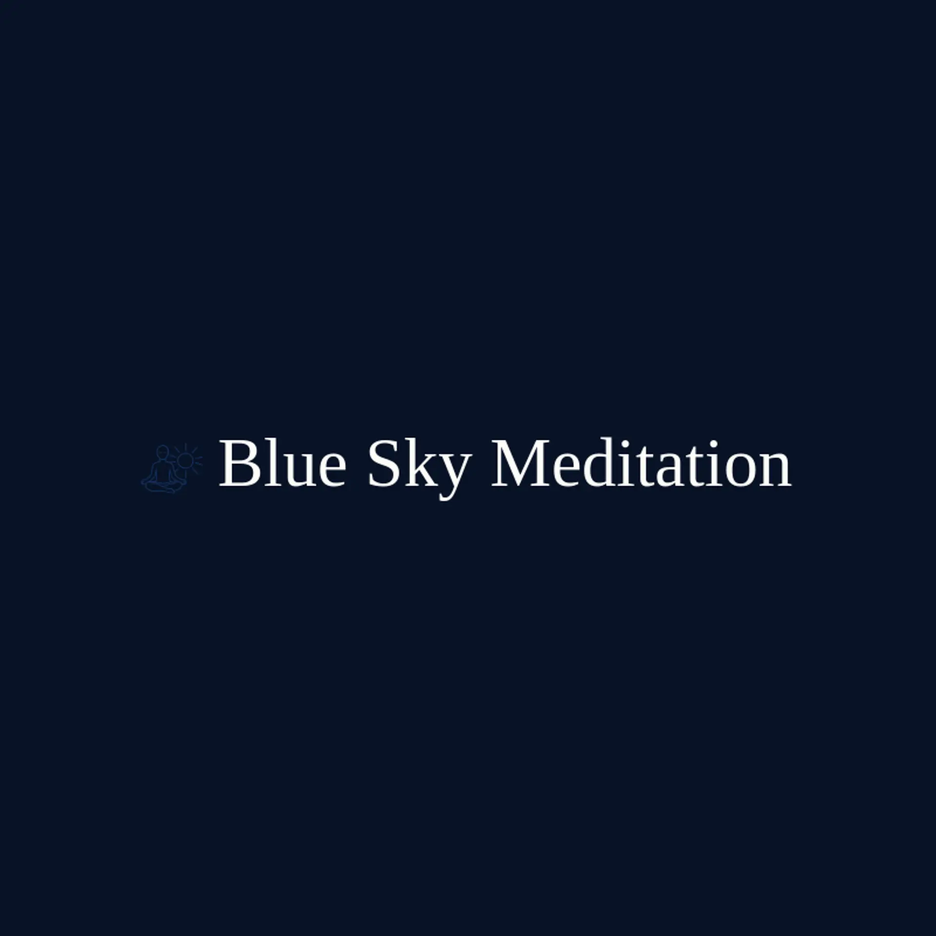 Blue Sky Meditation logo for spiritual