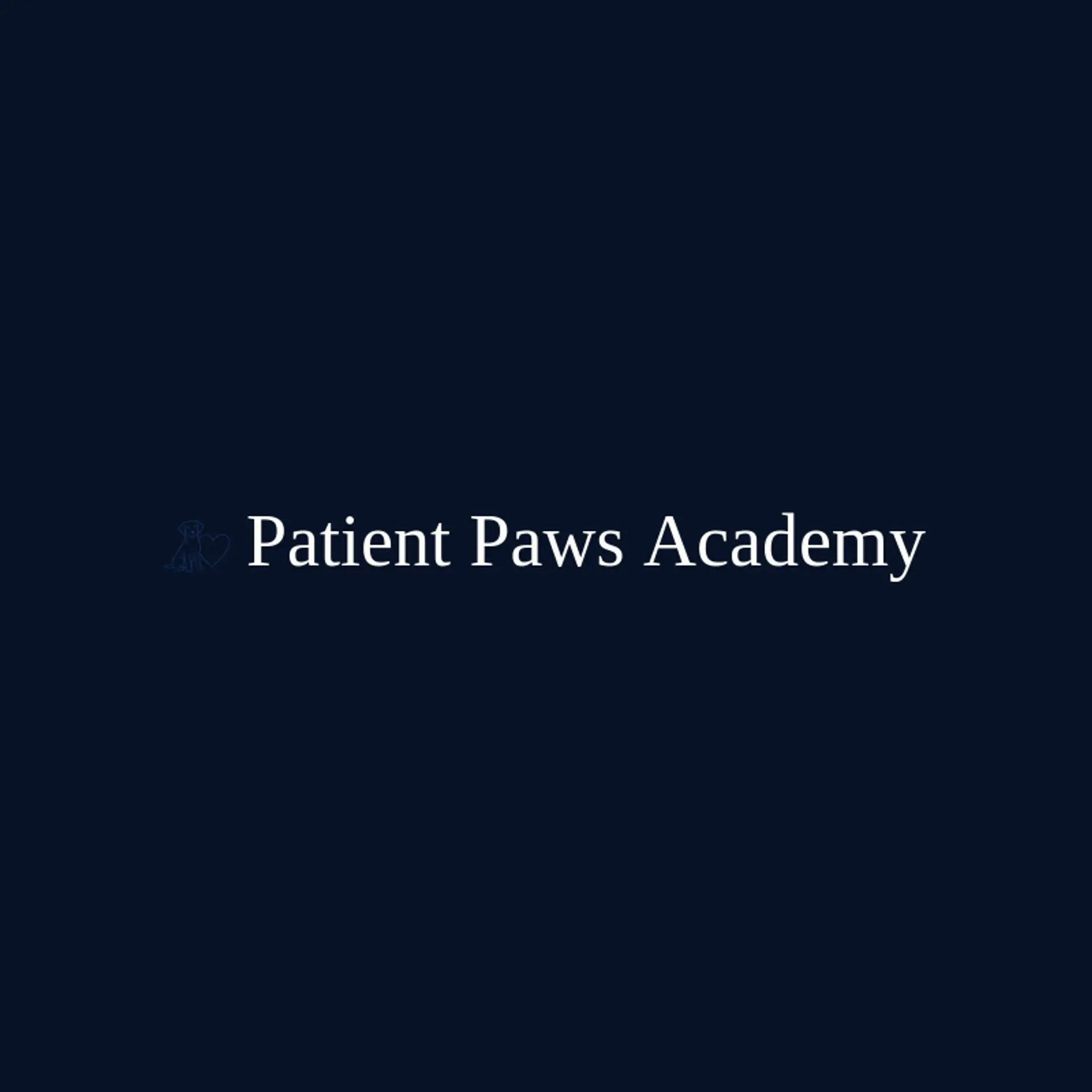Patient Paws Academy logo for dog training