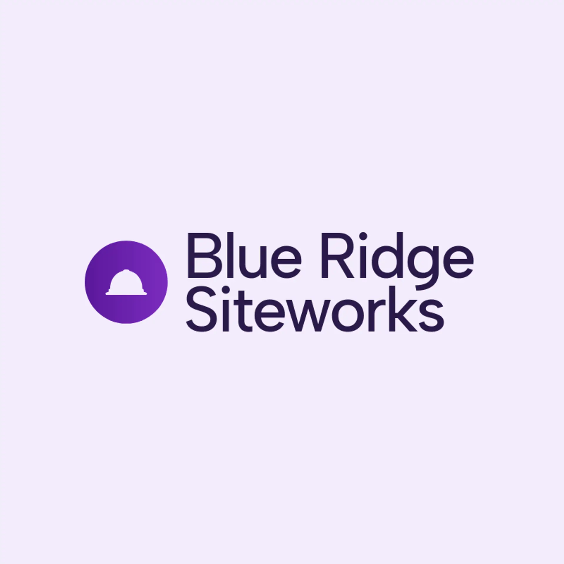 Blue Ridge Siteworks logo for construction company