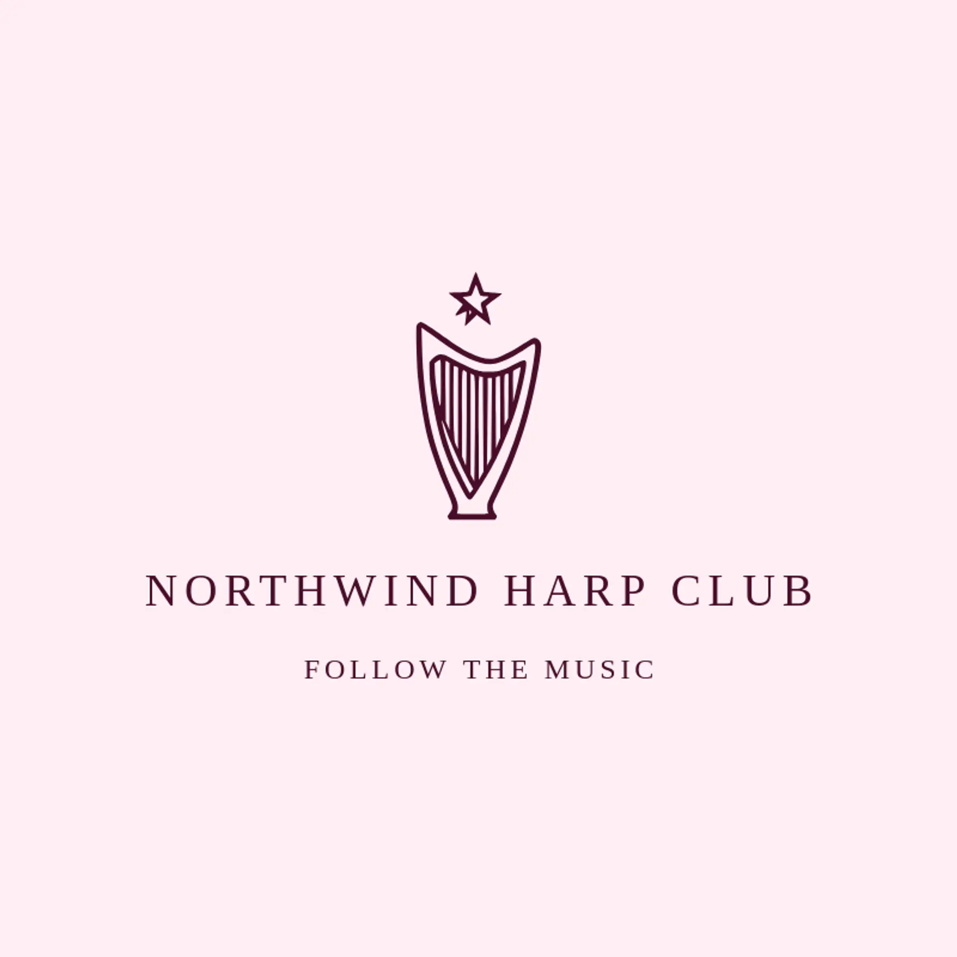 Northwind Harp Club logo for harp
