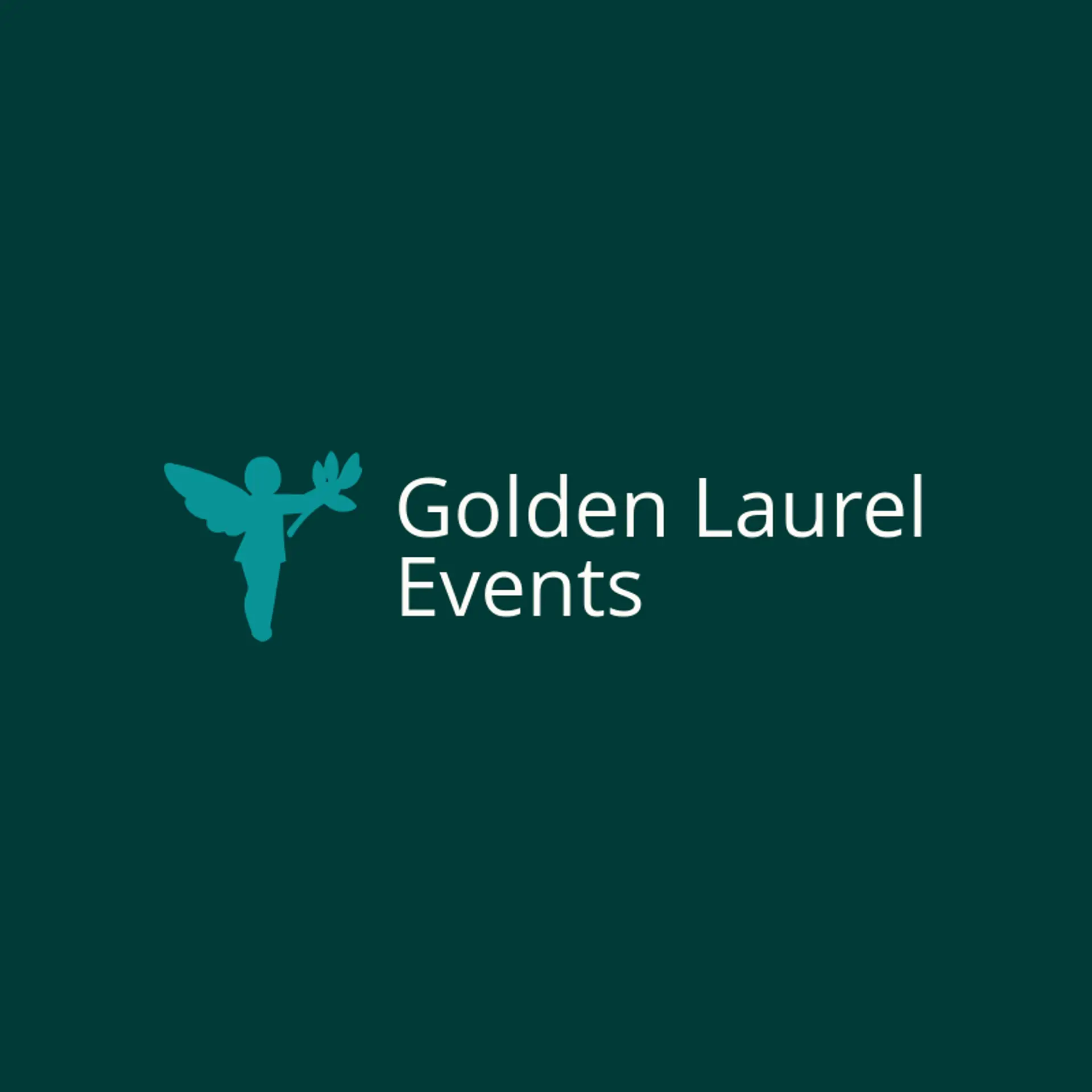 Golden Laurel Events logo for greek god