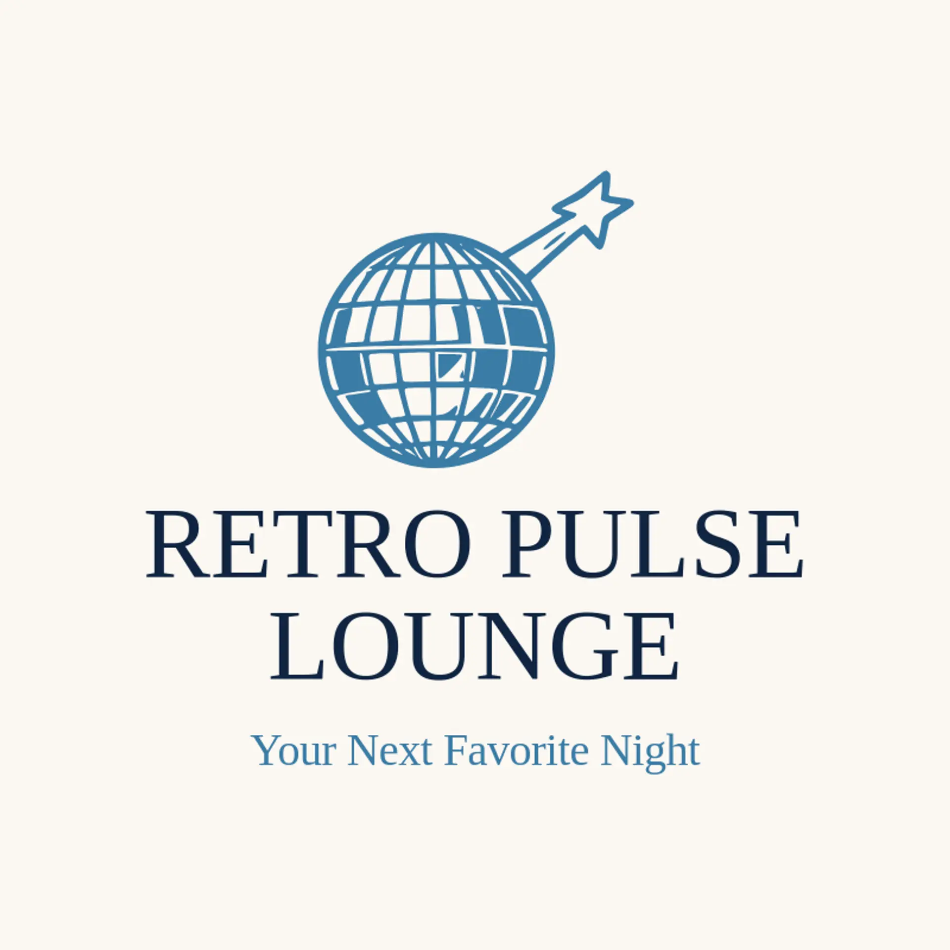 Retro Pulse Lounge logo for disco