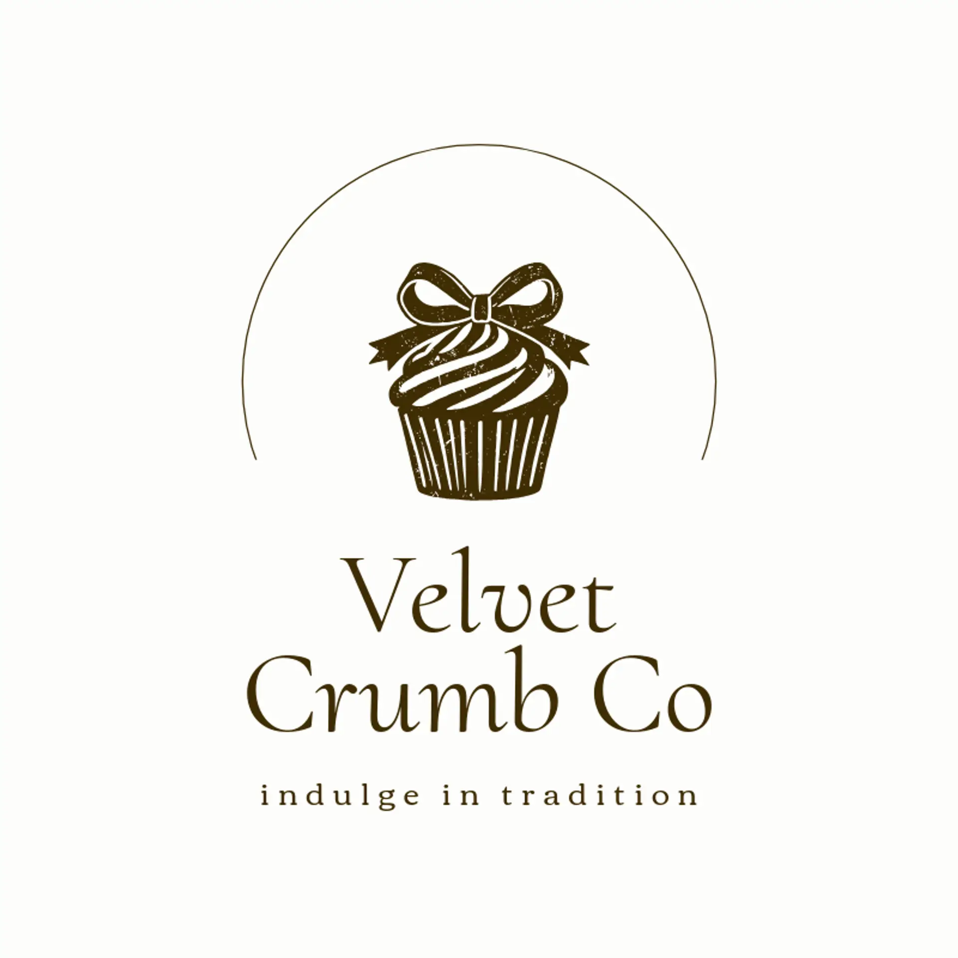 Velvet Crumb Co logo for cupcake