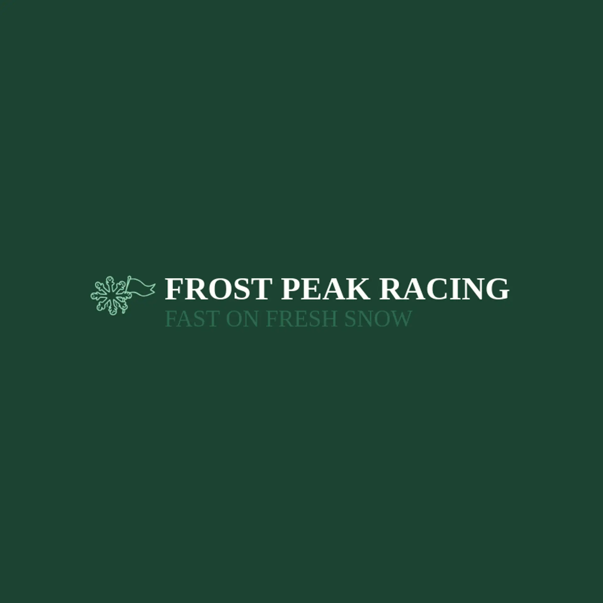 Frost Peak Racing logo for snow
