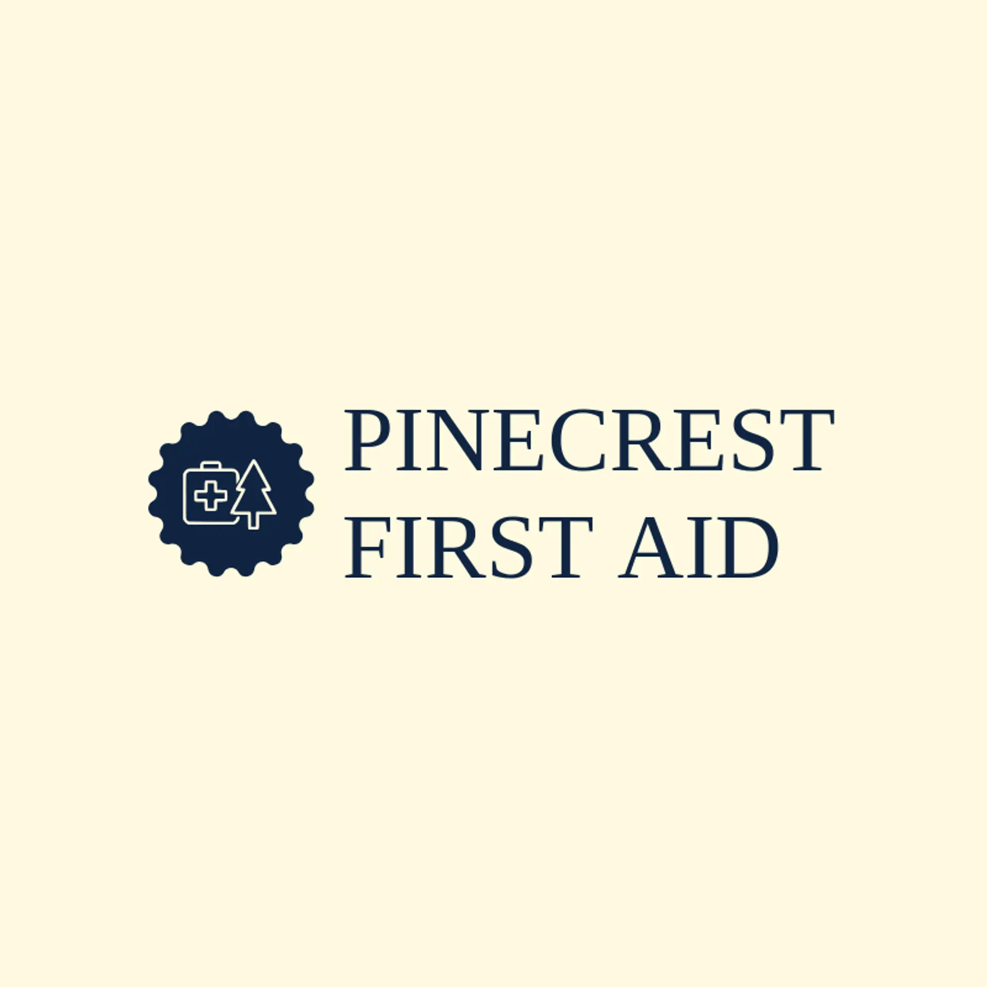 Pinecrest First Aid logo for first aid kit