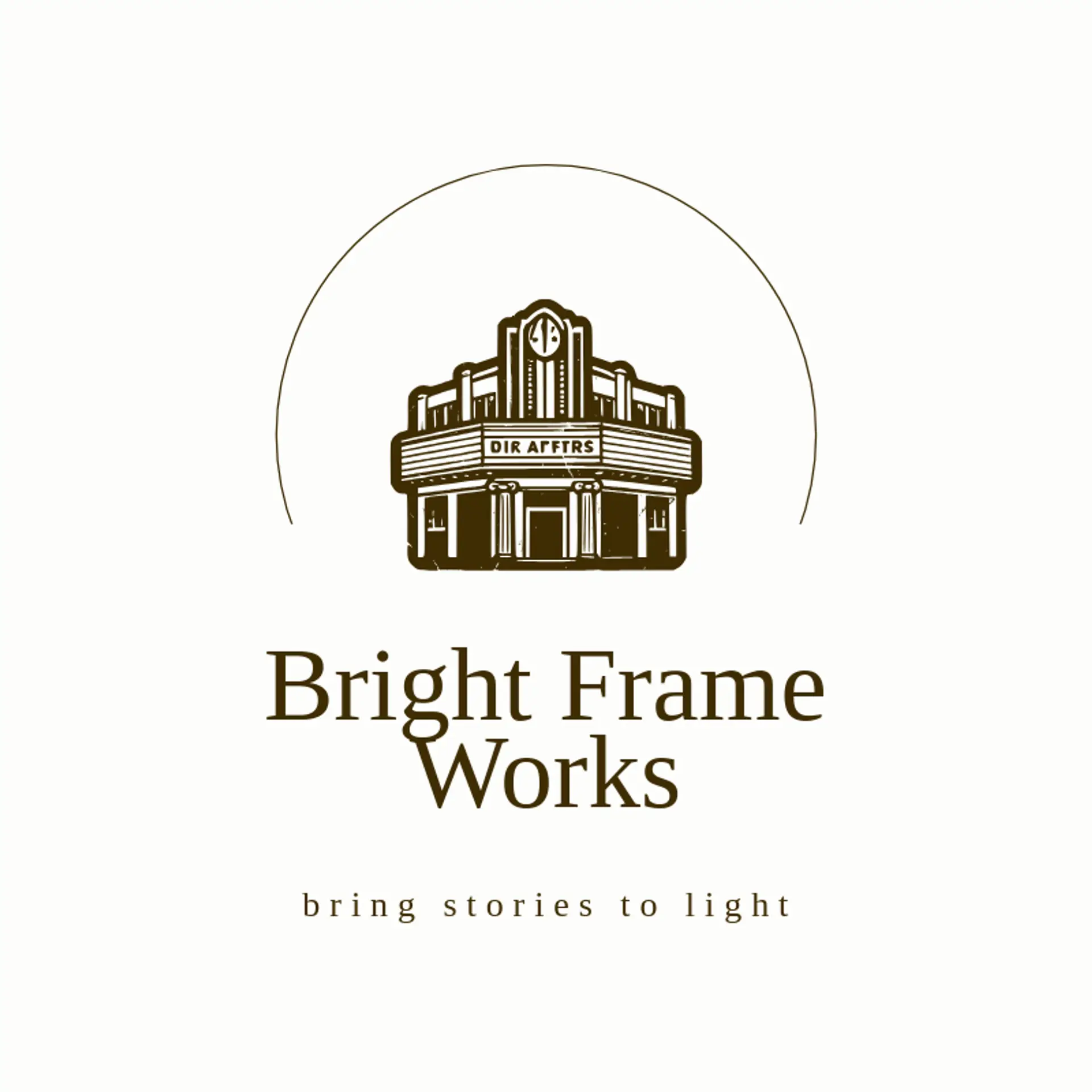 Bright Frame Works logo for movie studio