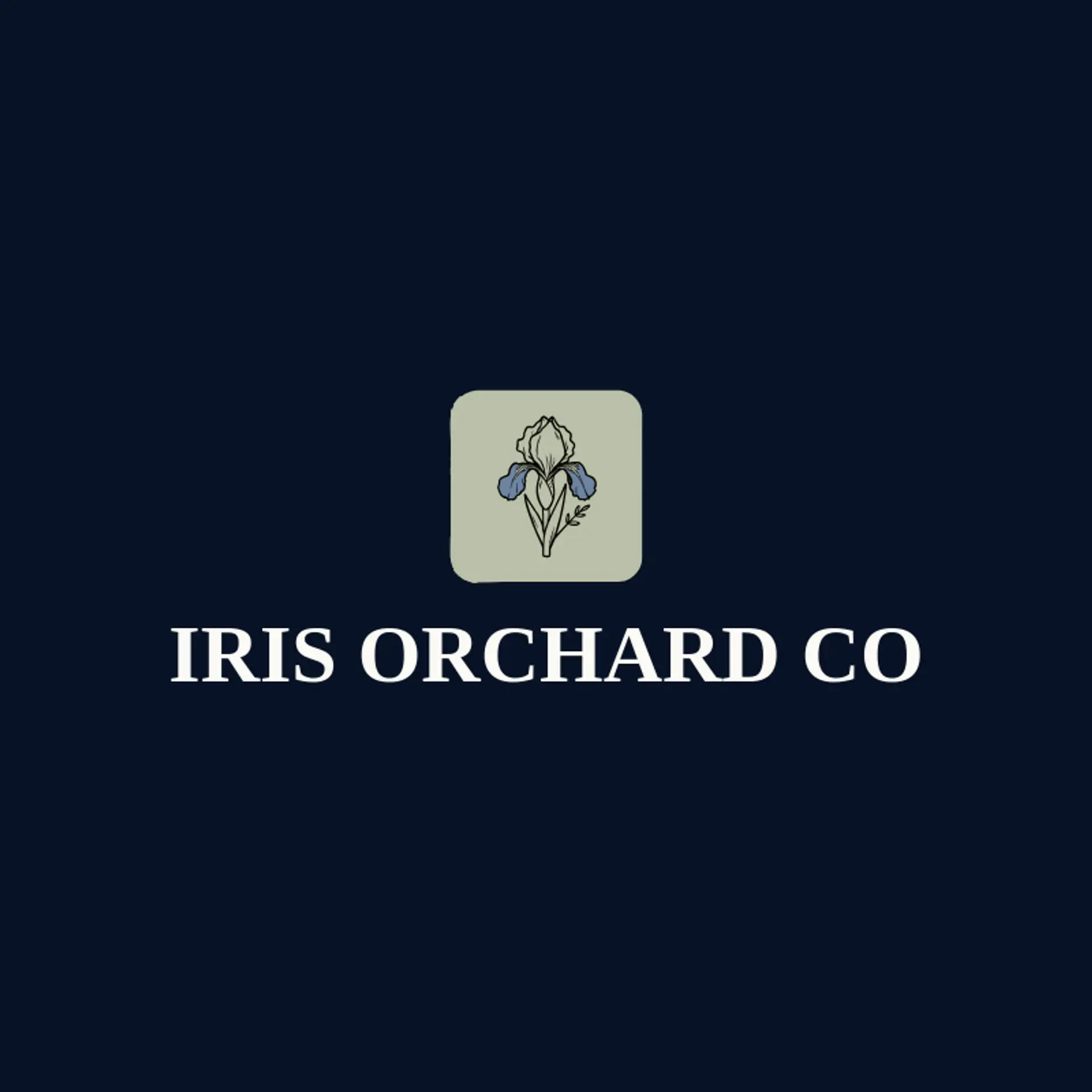 Iris Orchard Co logo for iris
