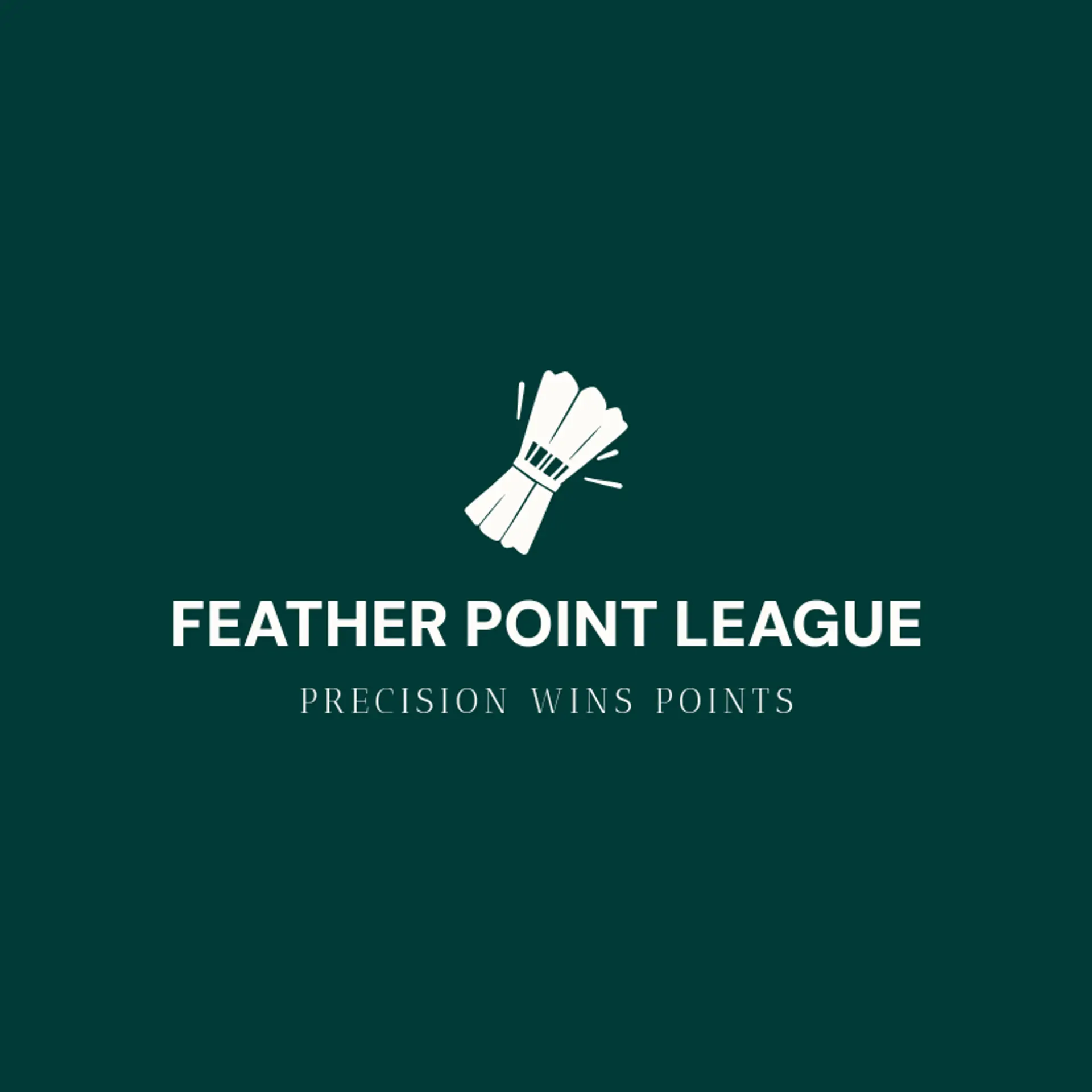 Feather Point League logo for badminton