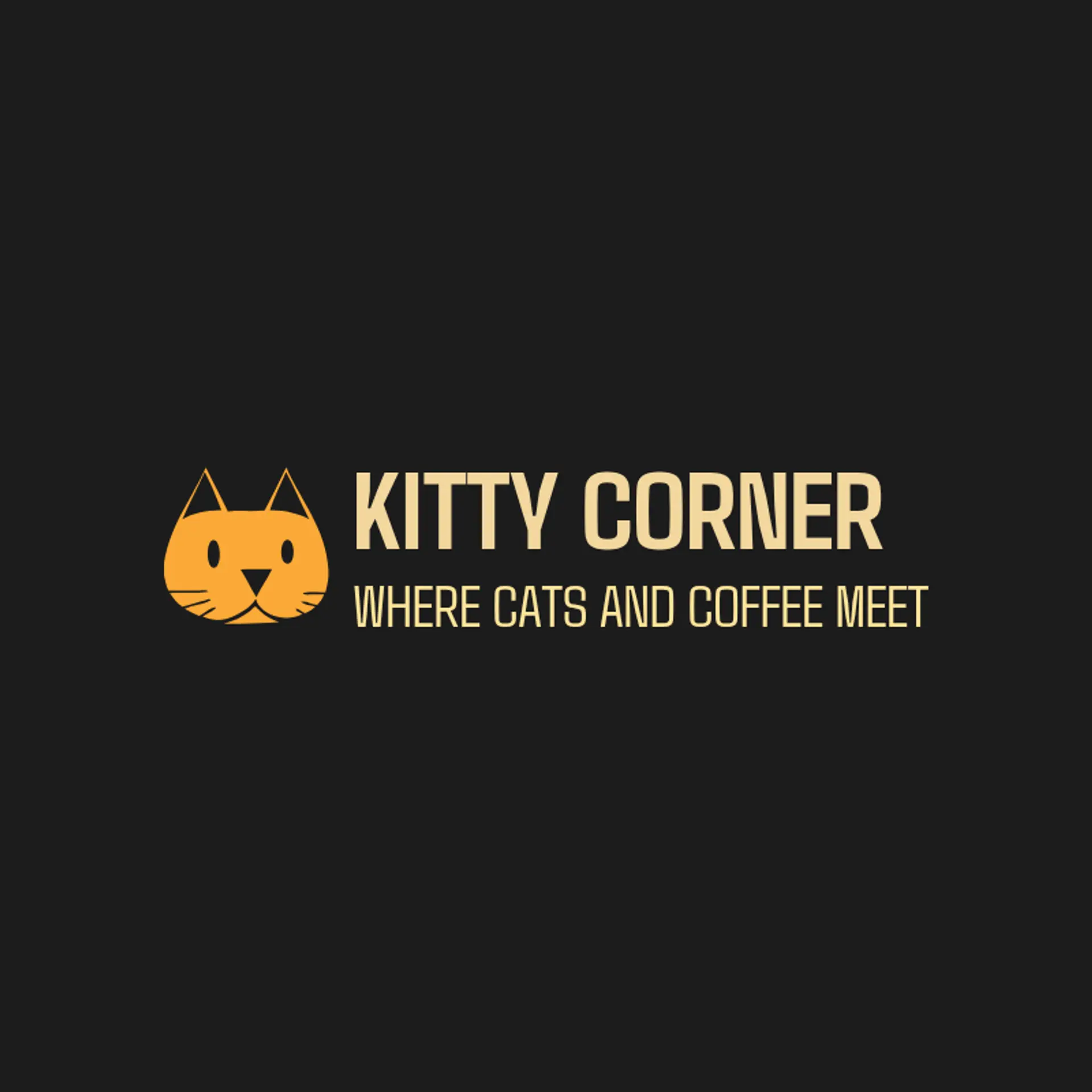 Kitty Corner logo for cat cafe
