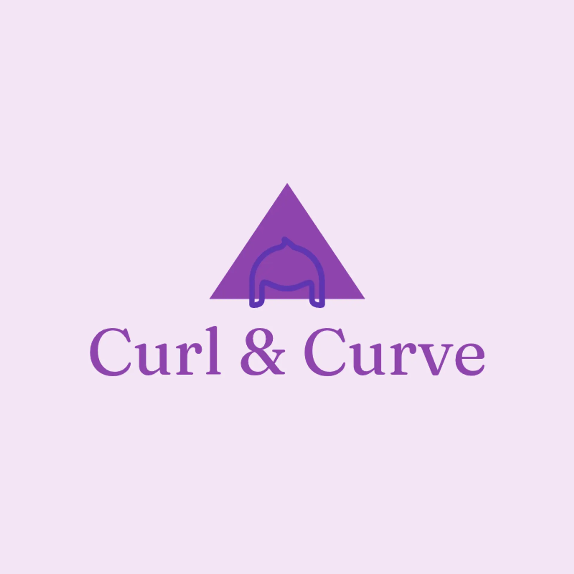Curl & Curve logo for creative hair salon