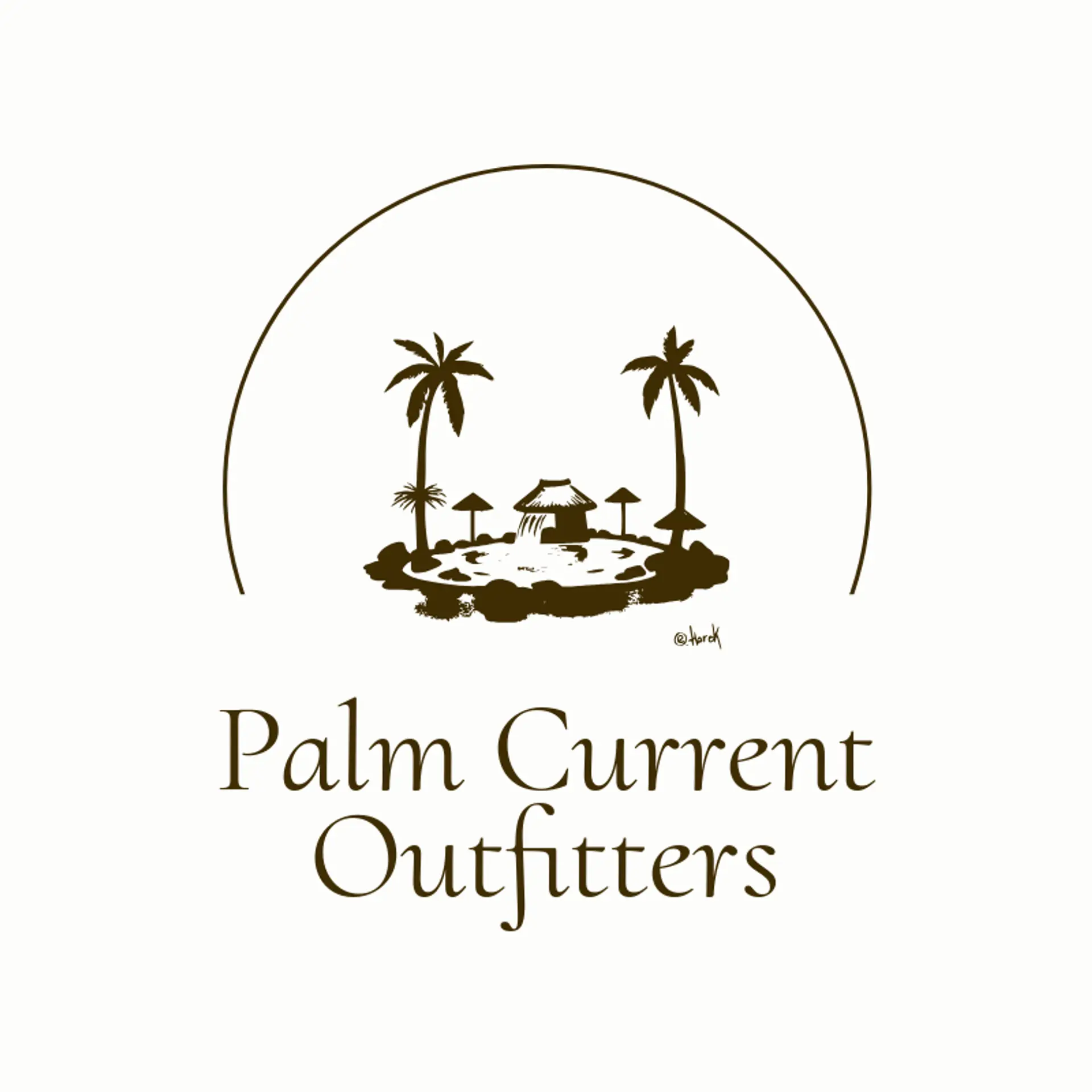 Palm Current Outfitters logo for lagoon