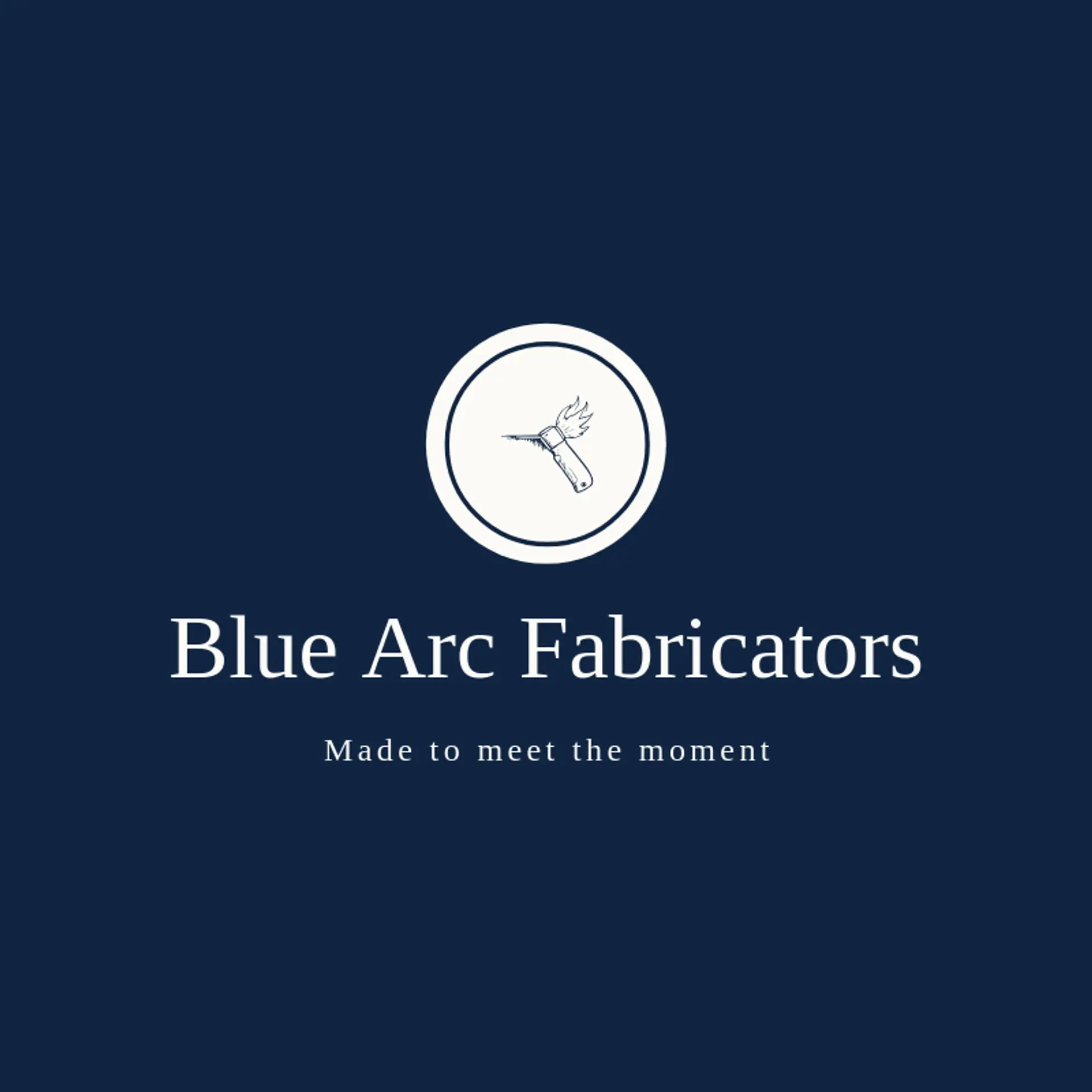 Blue Arc Fabricators logo for fabrication