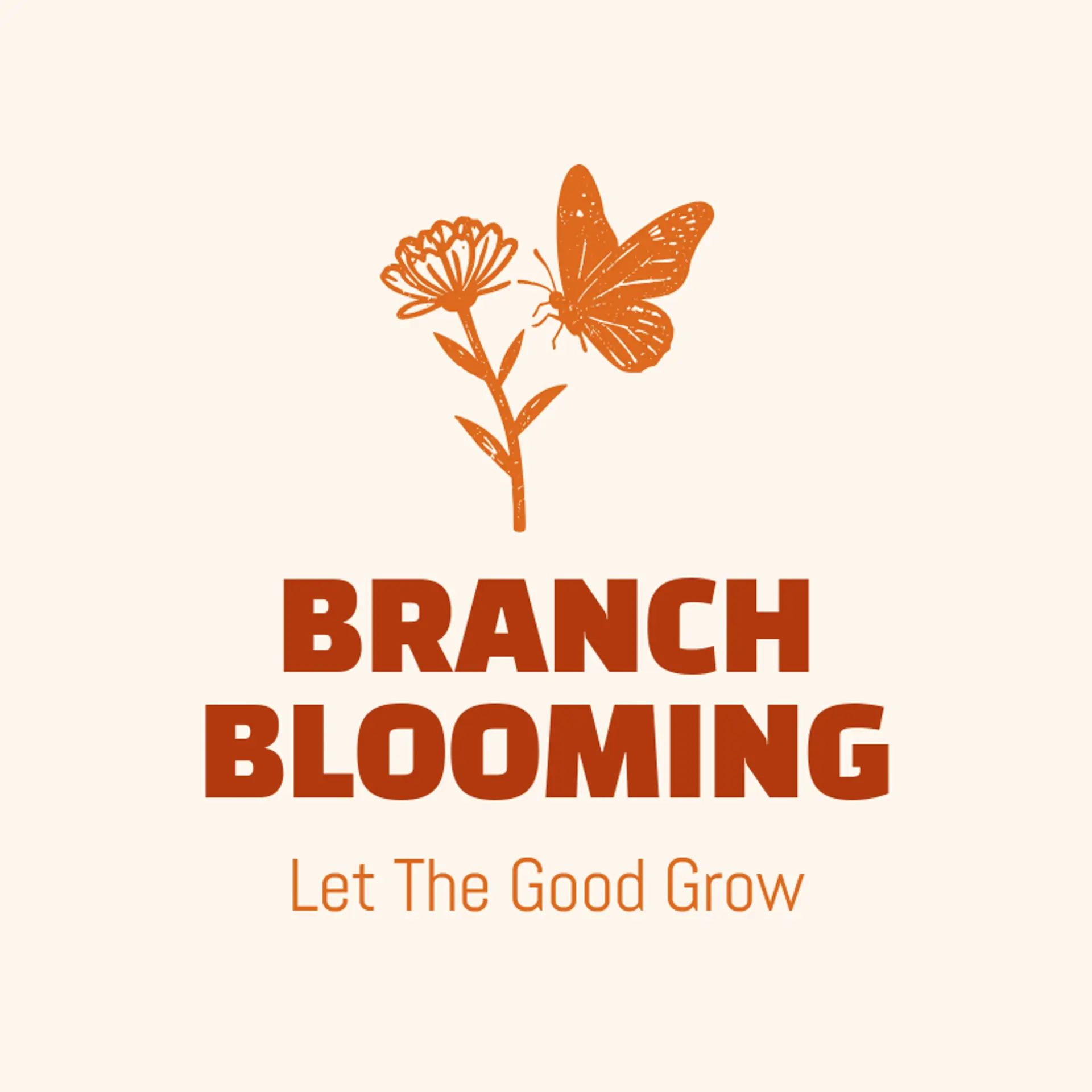 Branch Blooming logo for flower