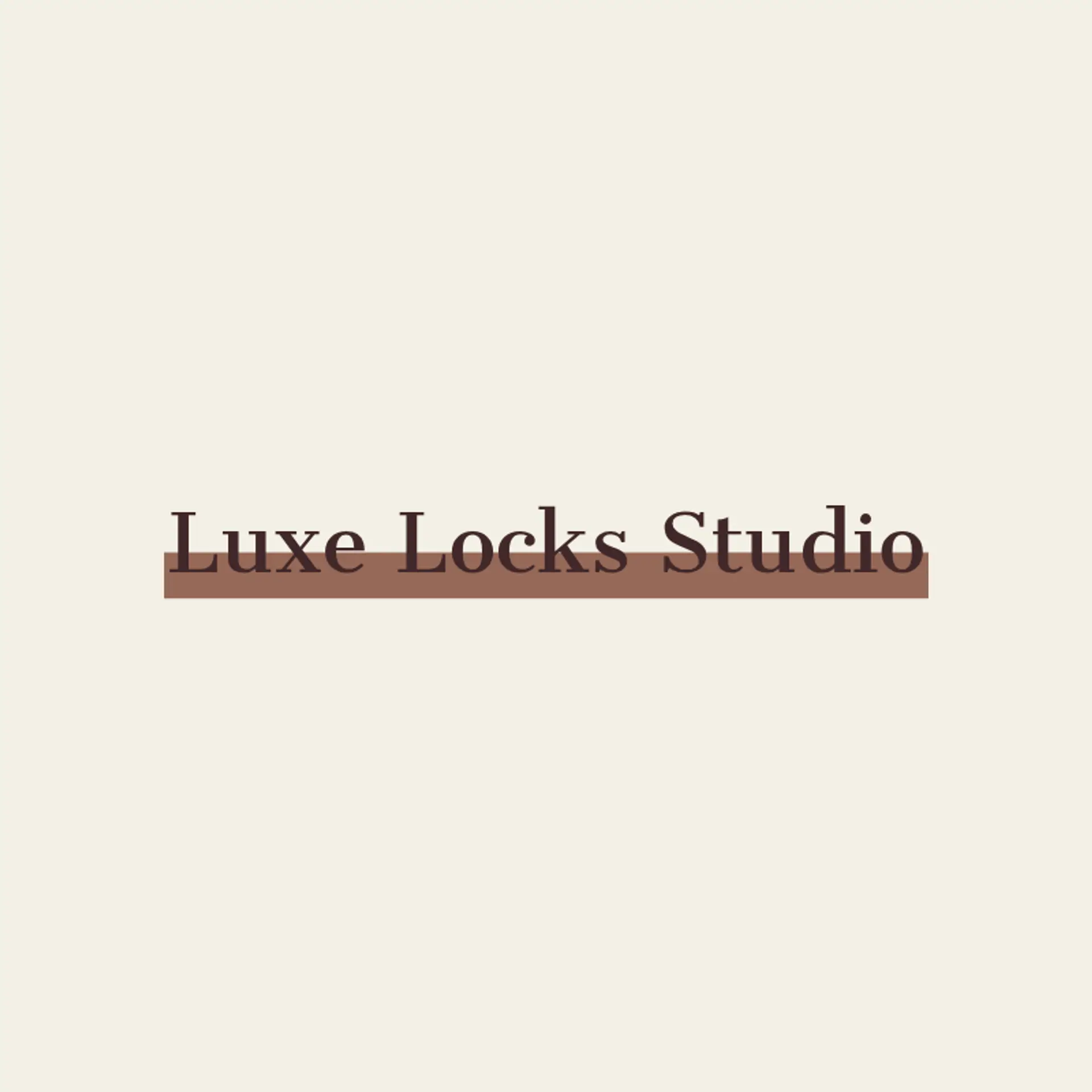 Luxe Locks Studio logo for hair salon