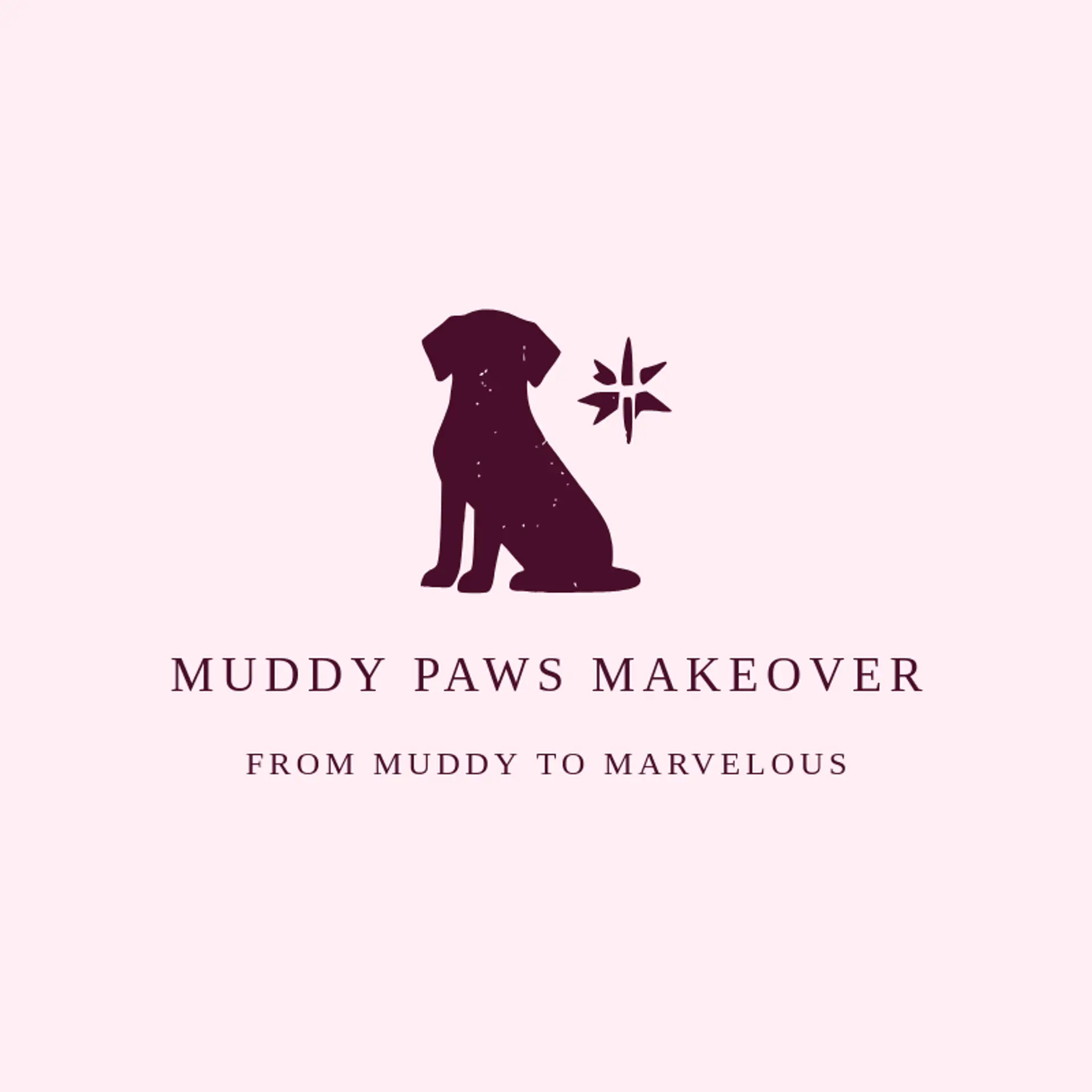 Muddy Paws Makeover logo for dog grooming