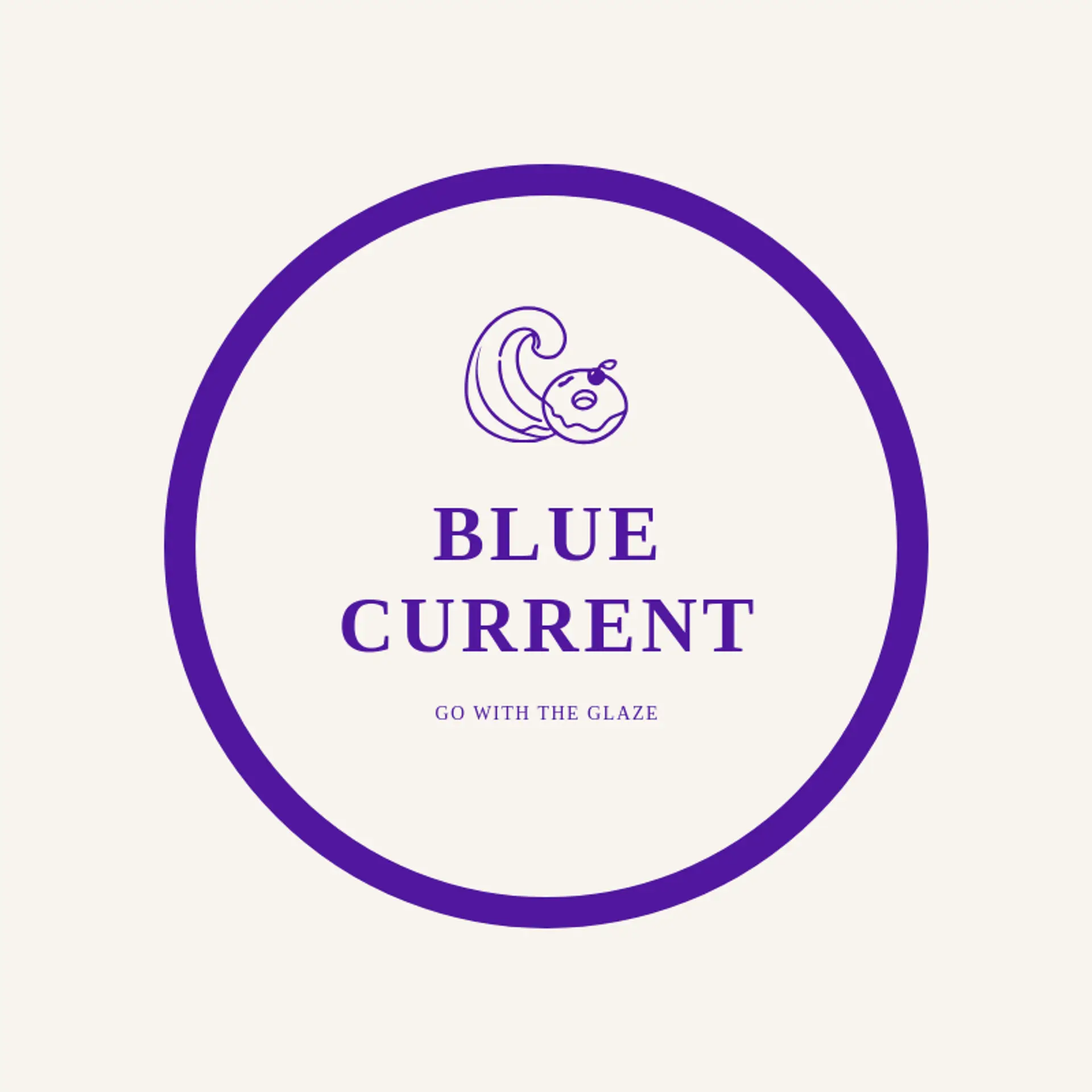 Blue Current logo for donut