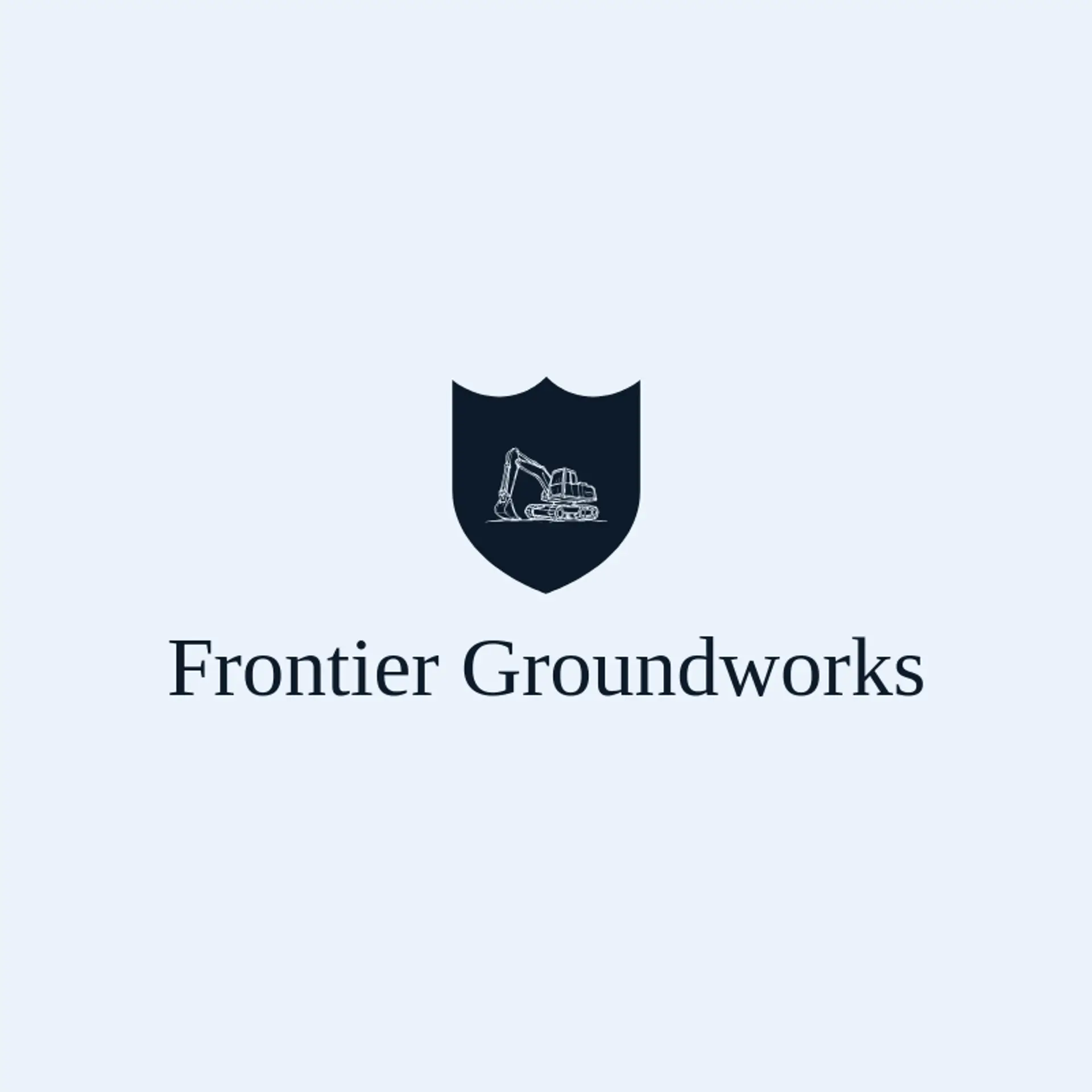 Frontier Groundworks logo for excavator