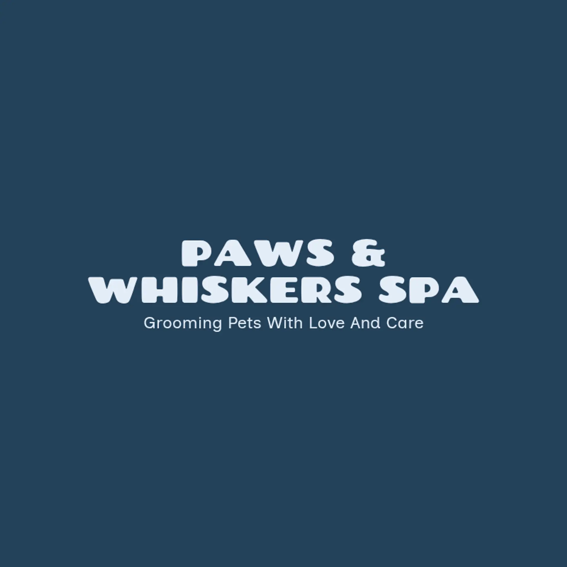 Paws & Whiskers Spa logo for pet grooming
