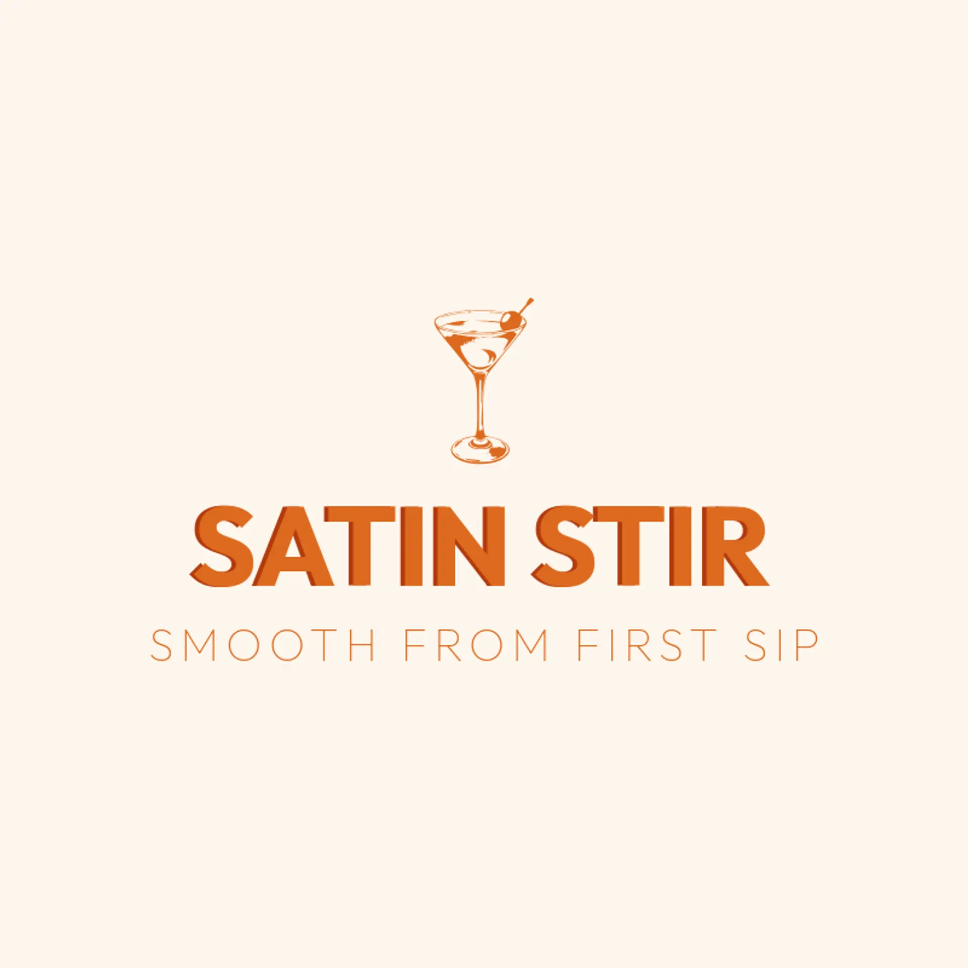 Satin Stir logo for martini